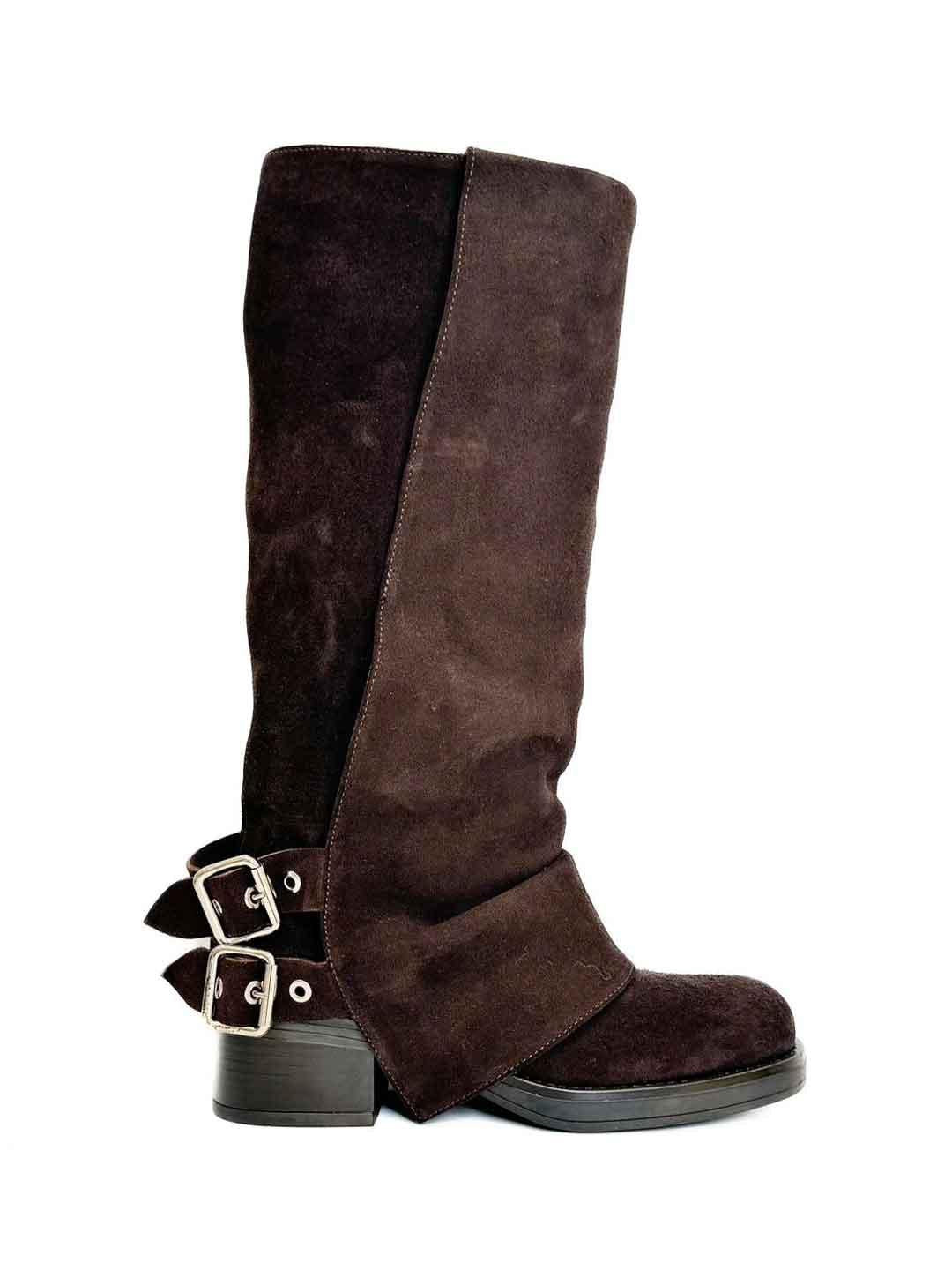 Aniye By anfibio marrone in camoscio