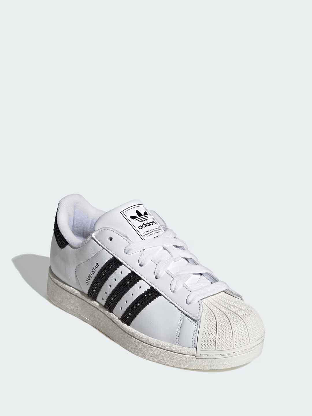 Adidas Super Star II sneakers bianco con strass