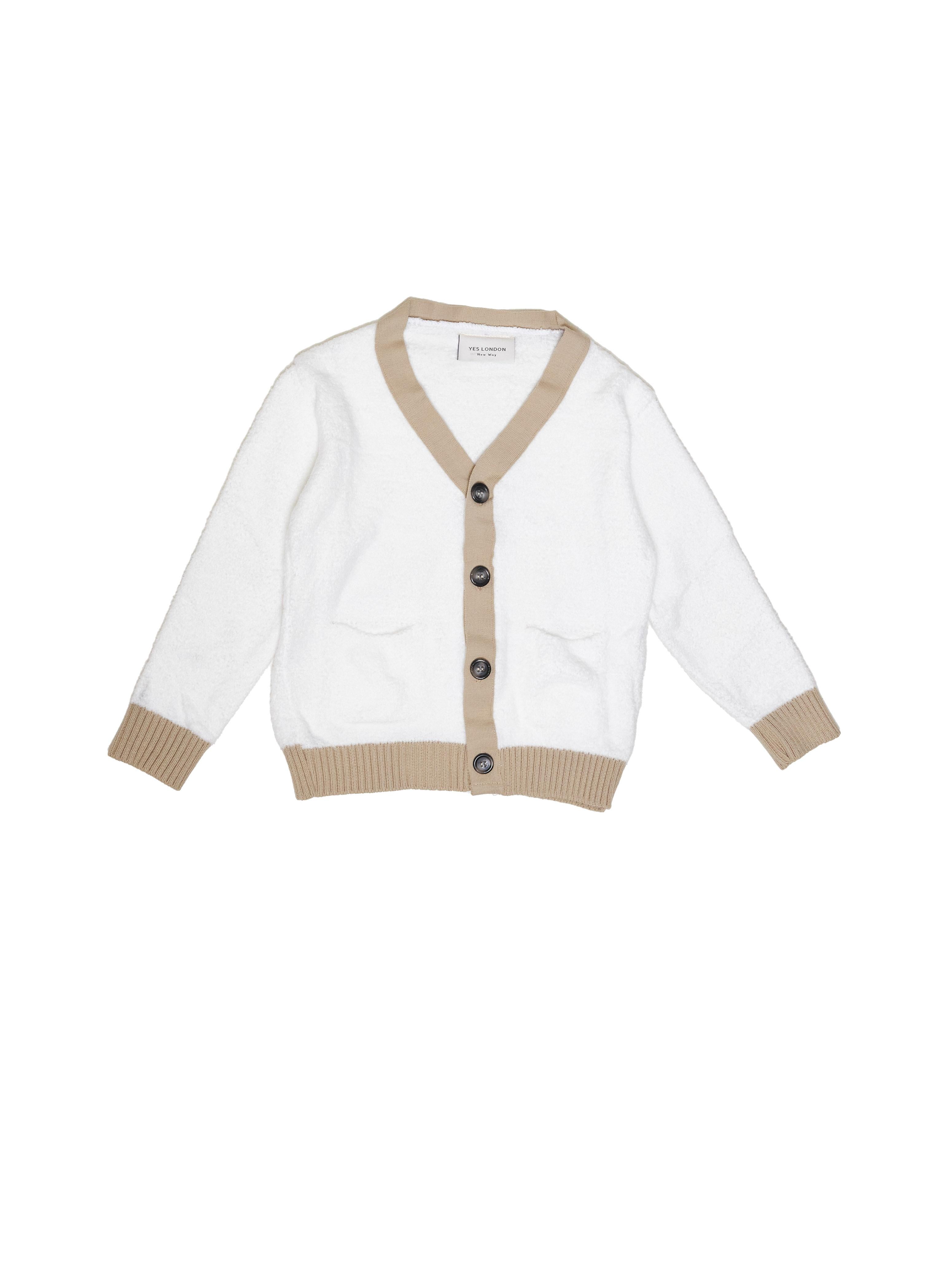 Yes London cardigan kids panna in lana