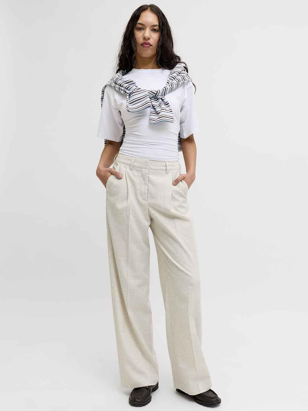 JJXX Aya pantalone grigio wide leg