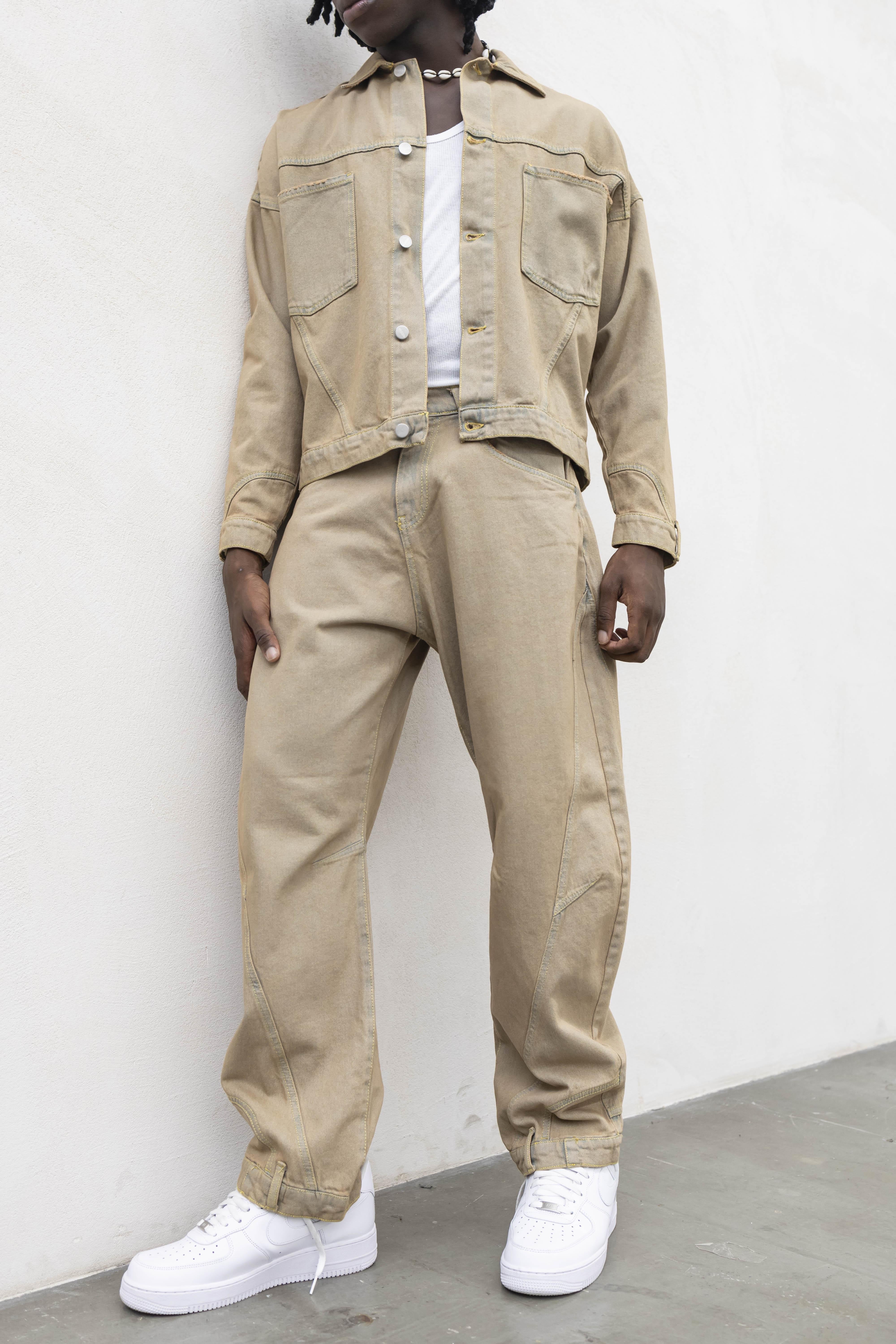 Present Day coordinato beige in denim