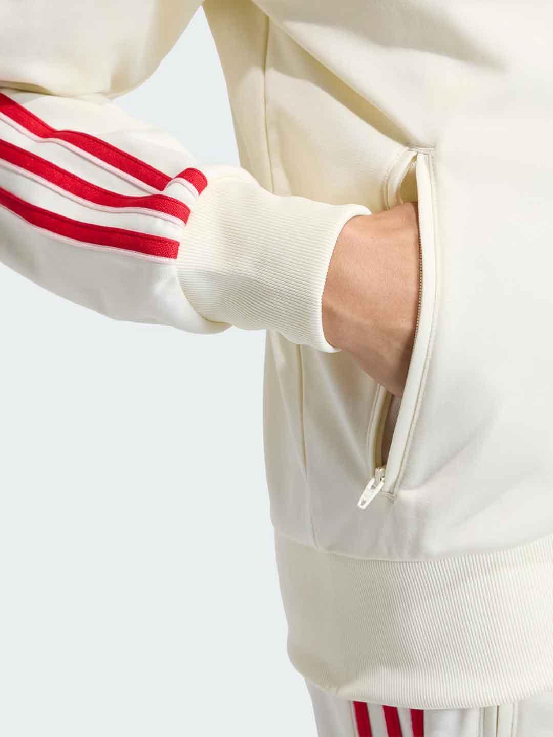Adidas Firebird felpa panna con cuore