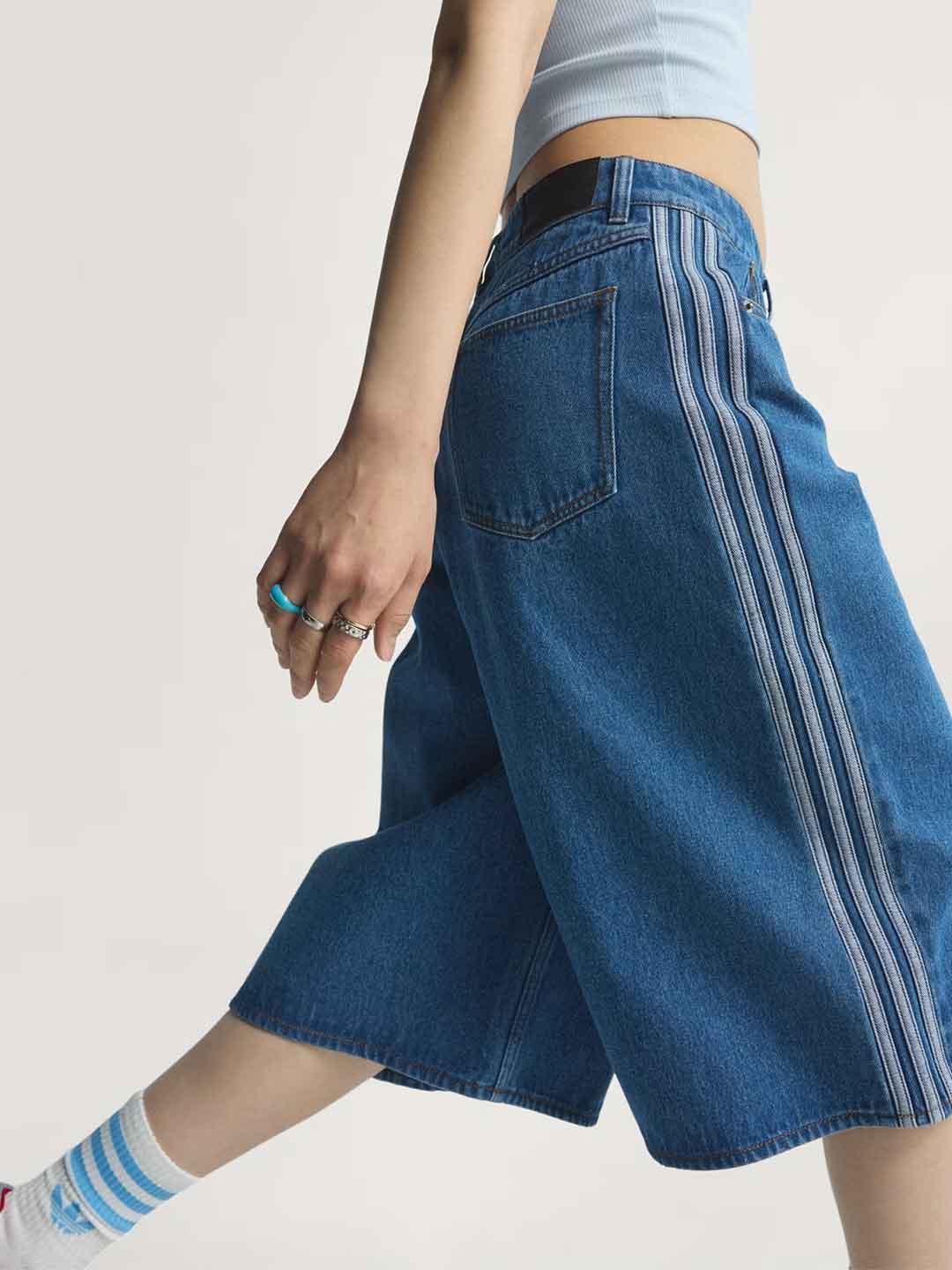 Adidas Firebird jeans bermuda over