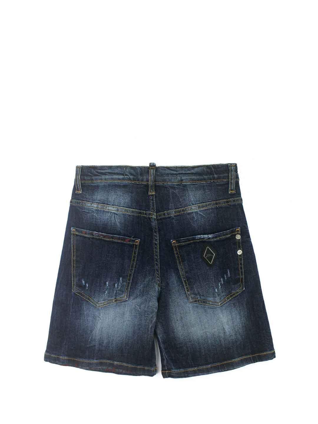 Yes London bermuda kids in jeans con pittura