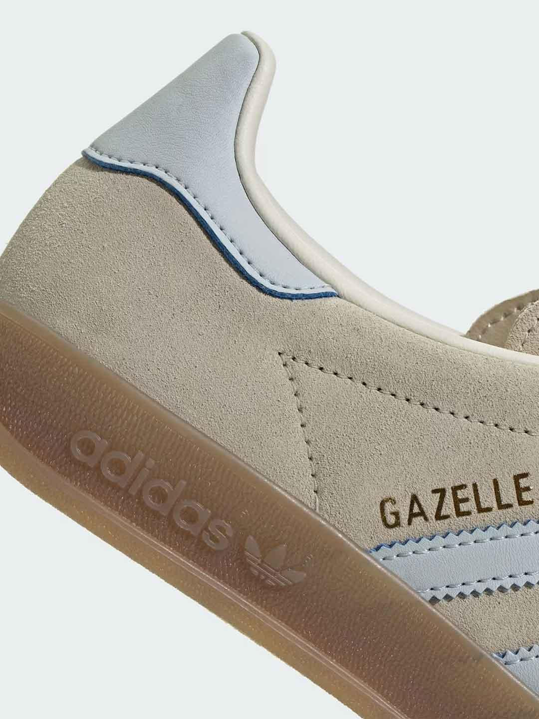 Adidas Gazelle Indoor W sneakers fango e celeste