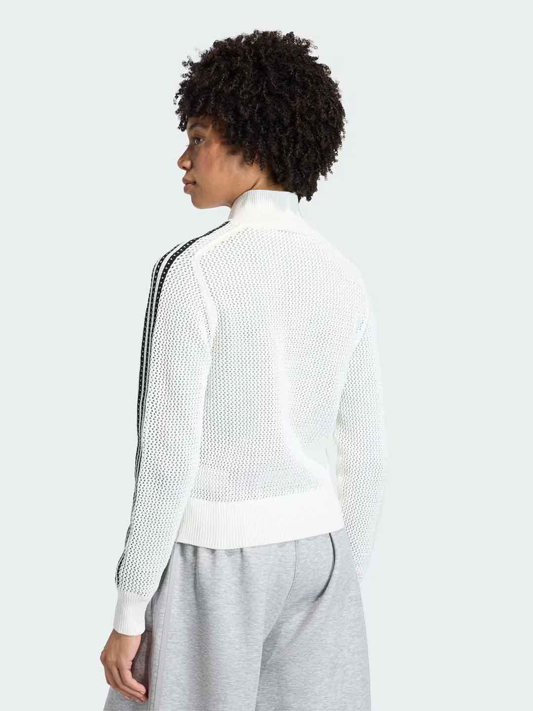 Adidas Firebird felpa panna in crochet