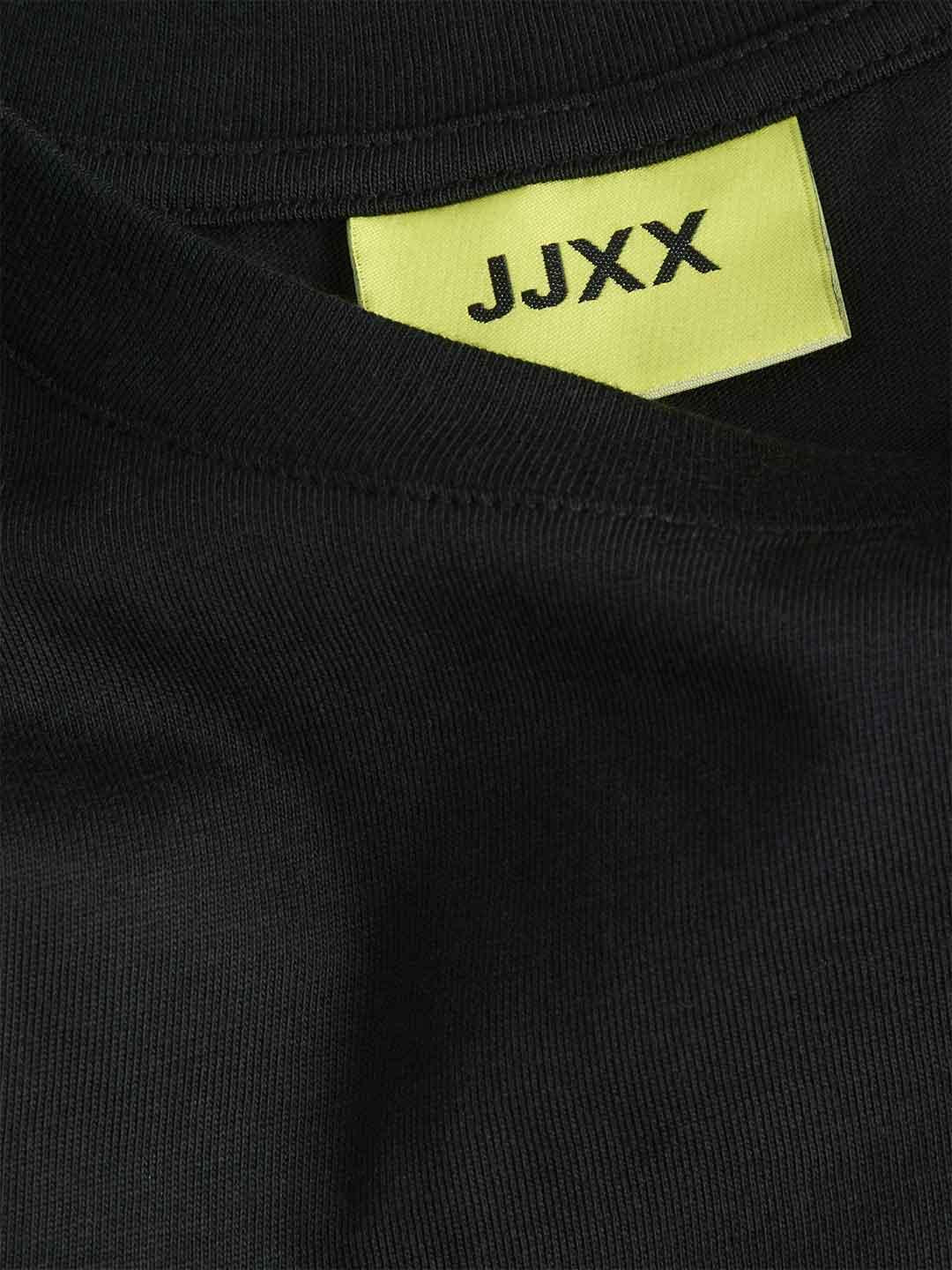 JJXX Sanne t-shirt nero con frange sul retro