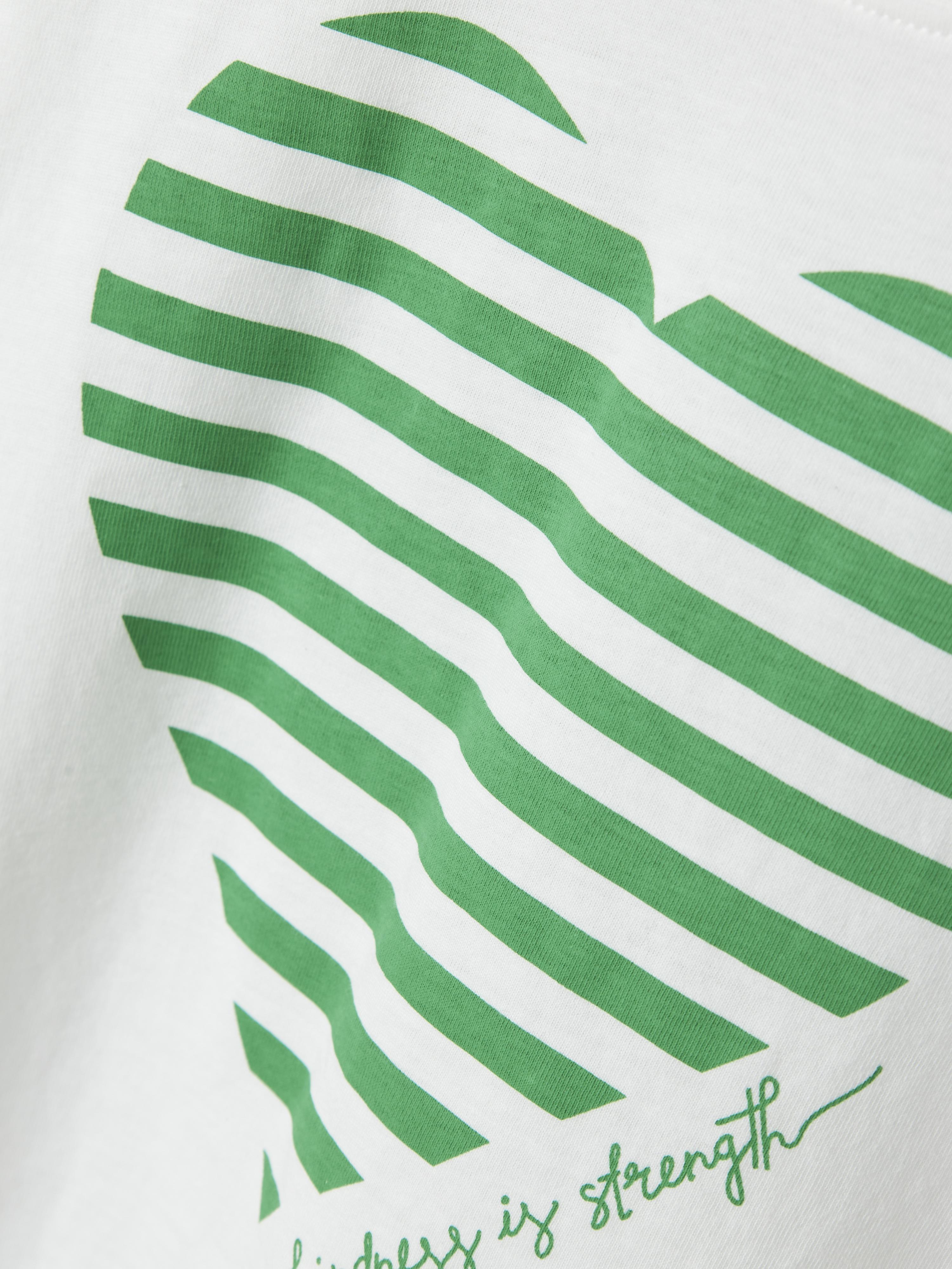 Name It t-shirt kids bianco con cuore verde