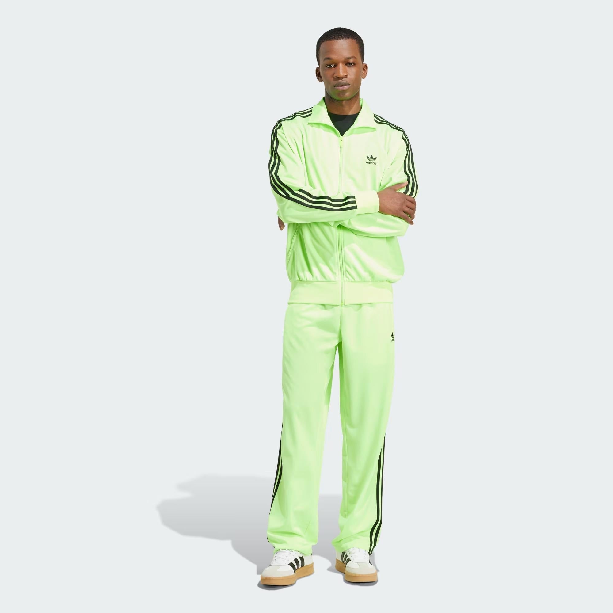 Adidas pantaloni verde fondo con zip