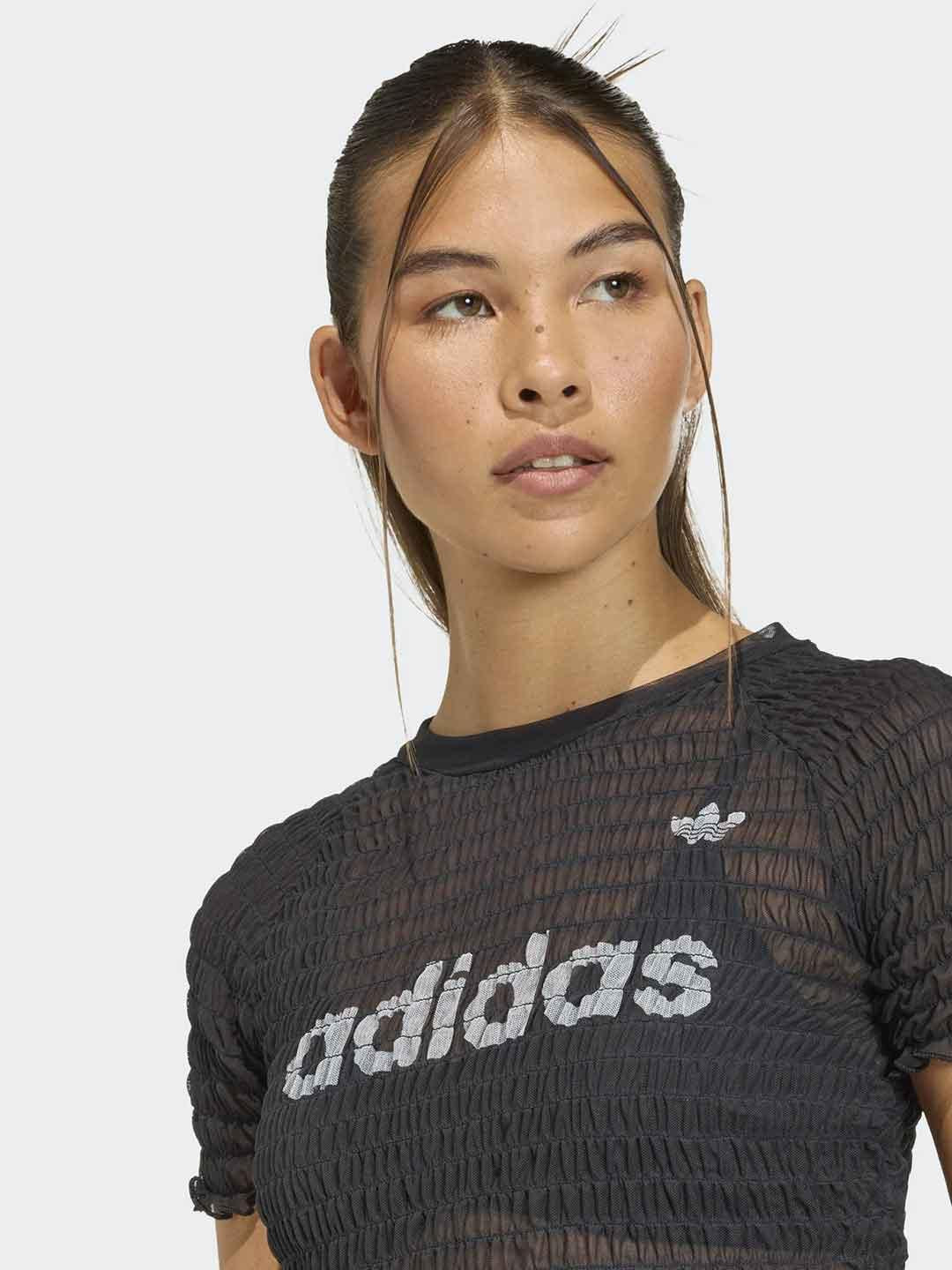 Adidas t-shirt nero velata