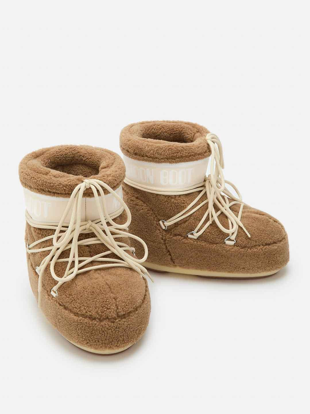 Moon Boot Icon Low Fleece stivale beige in teddy