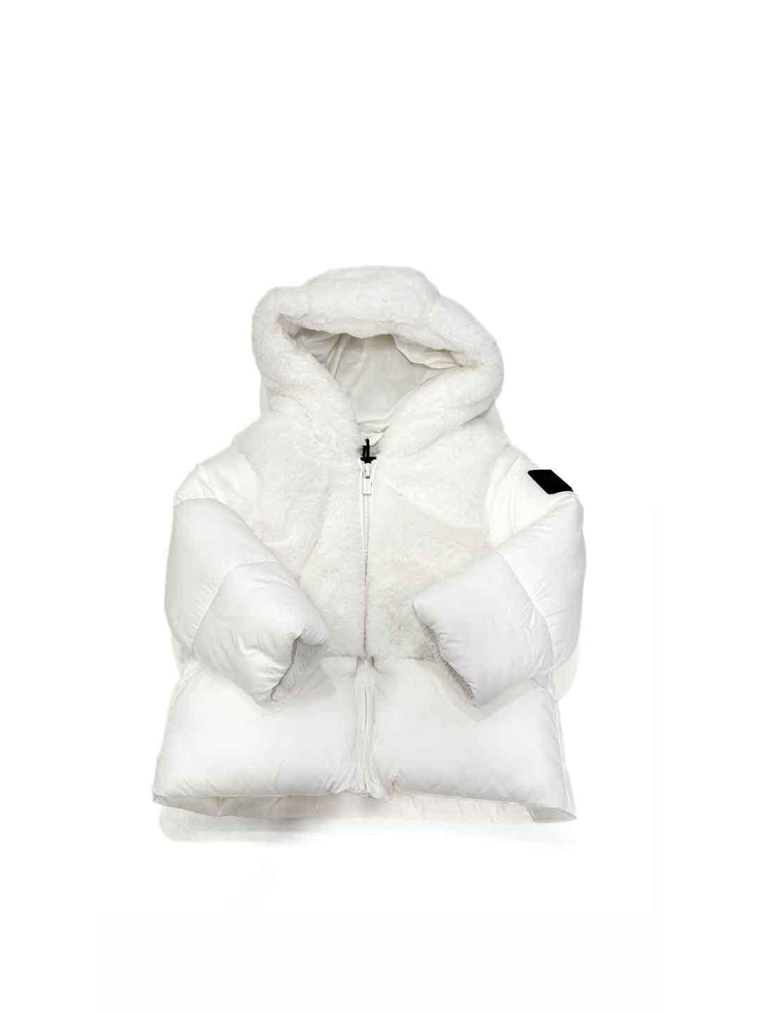 Refrigue piumino kids bianco in pelliccia