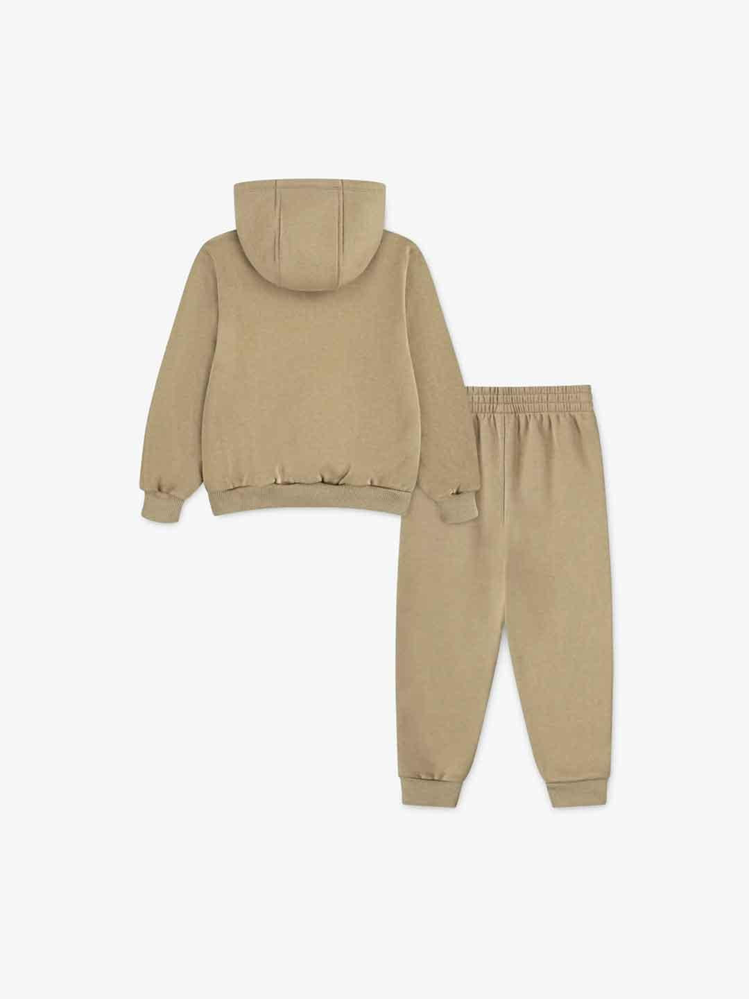 Nike coordinato kids beige con logo giallo