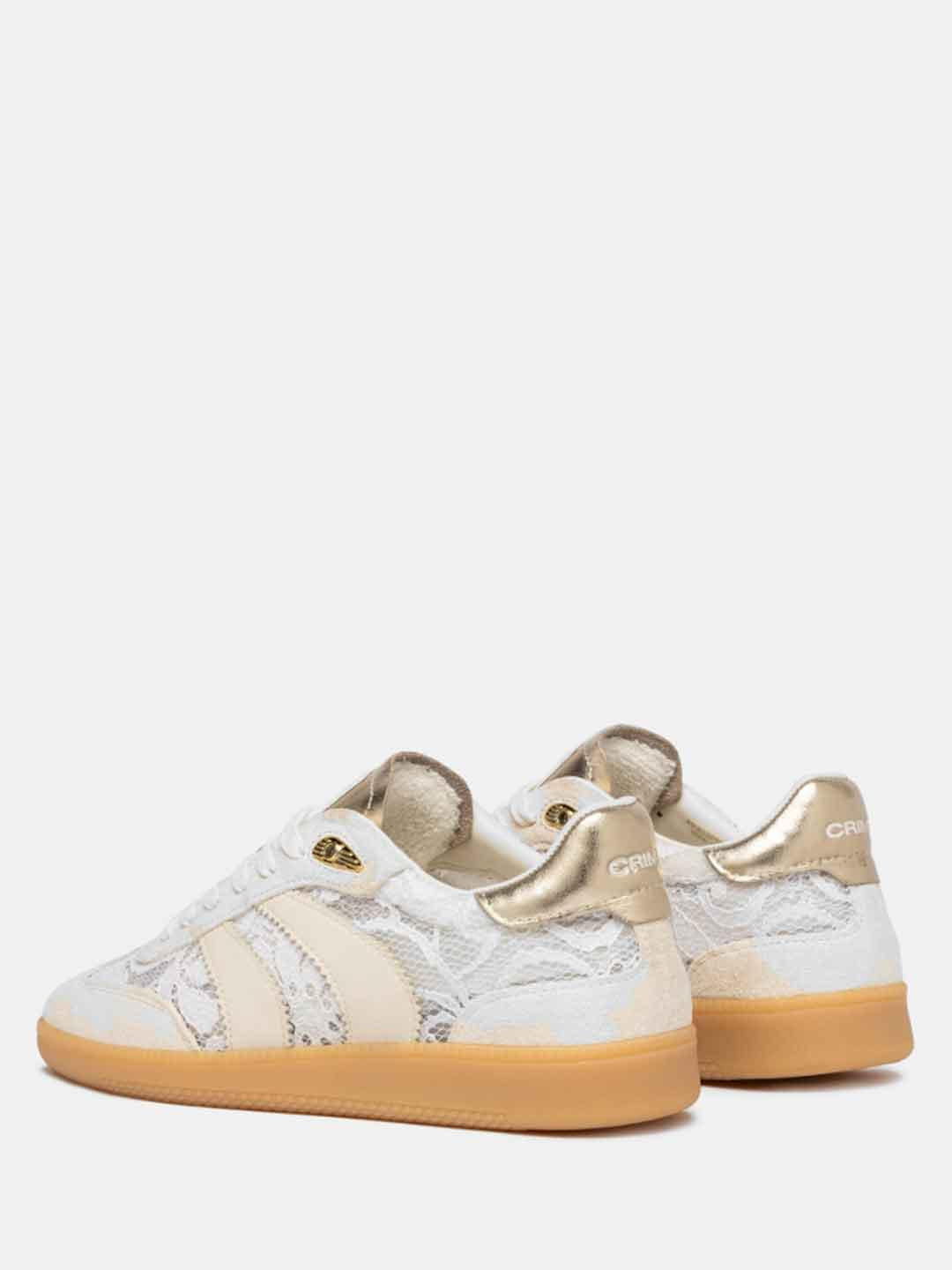 Crime Wembley sneakers bianco con merletto