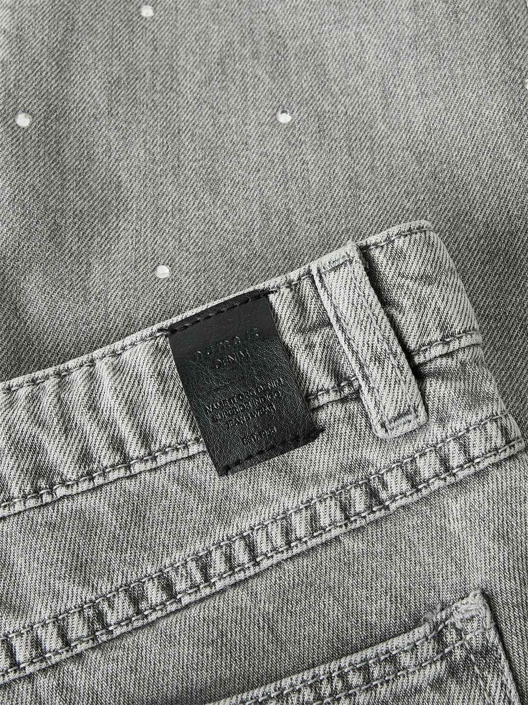 Name It jeans kids grigio con strass