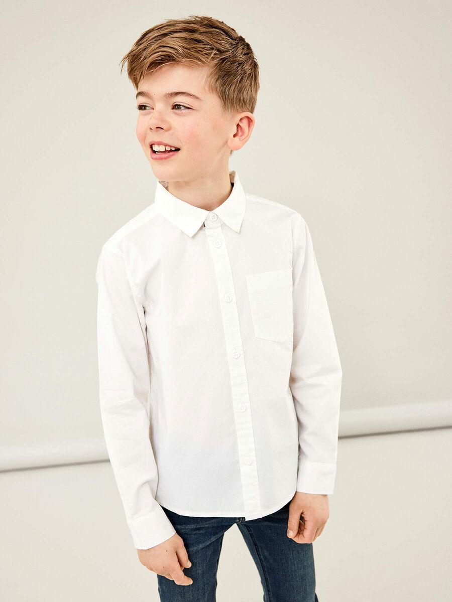 Name It kids camicia a maniche lunghe bianca