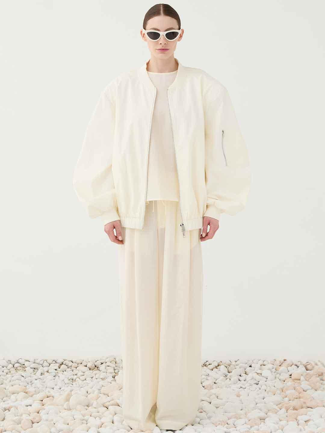 Eleh giubbino bianco bomber