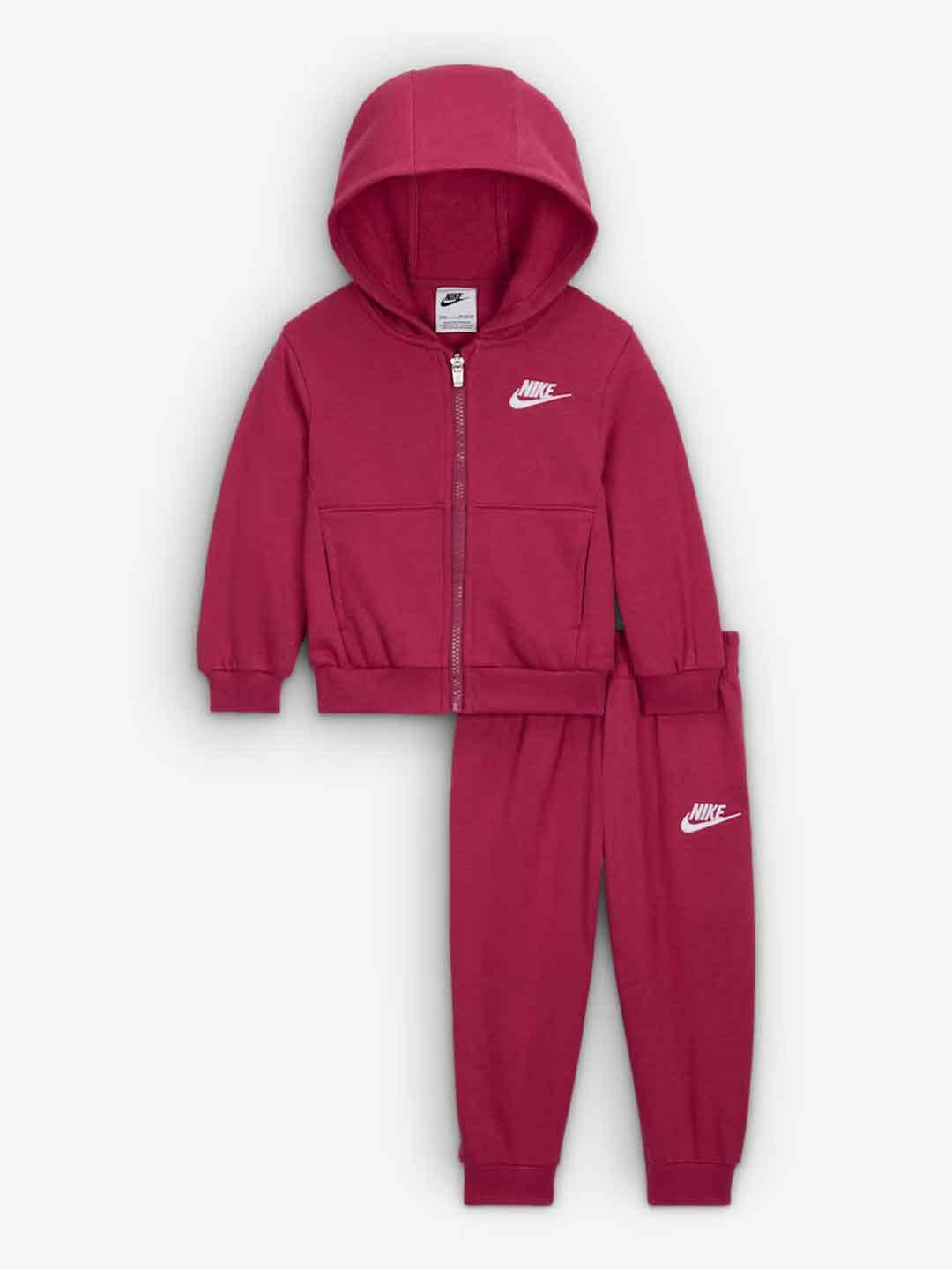 Nike coordinato kids rosa con zip