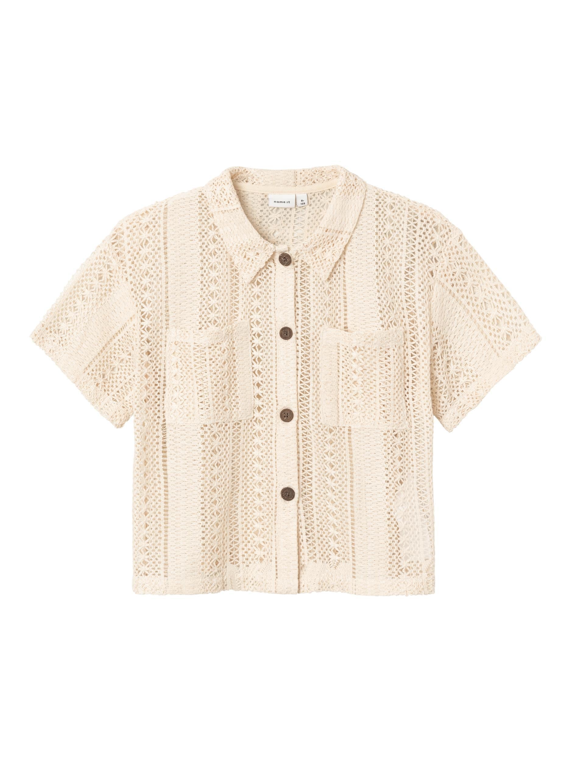 Name It camicia kids beige traforata