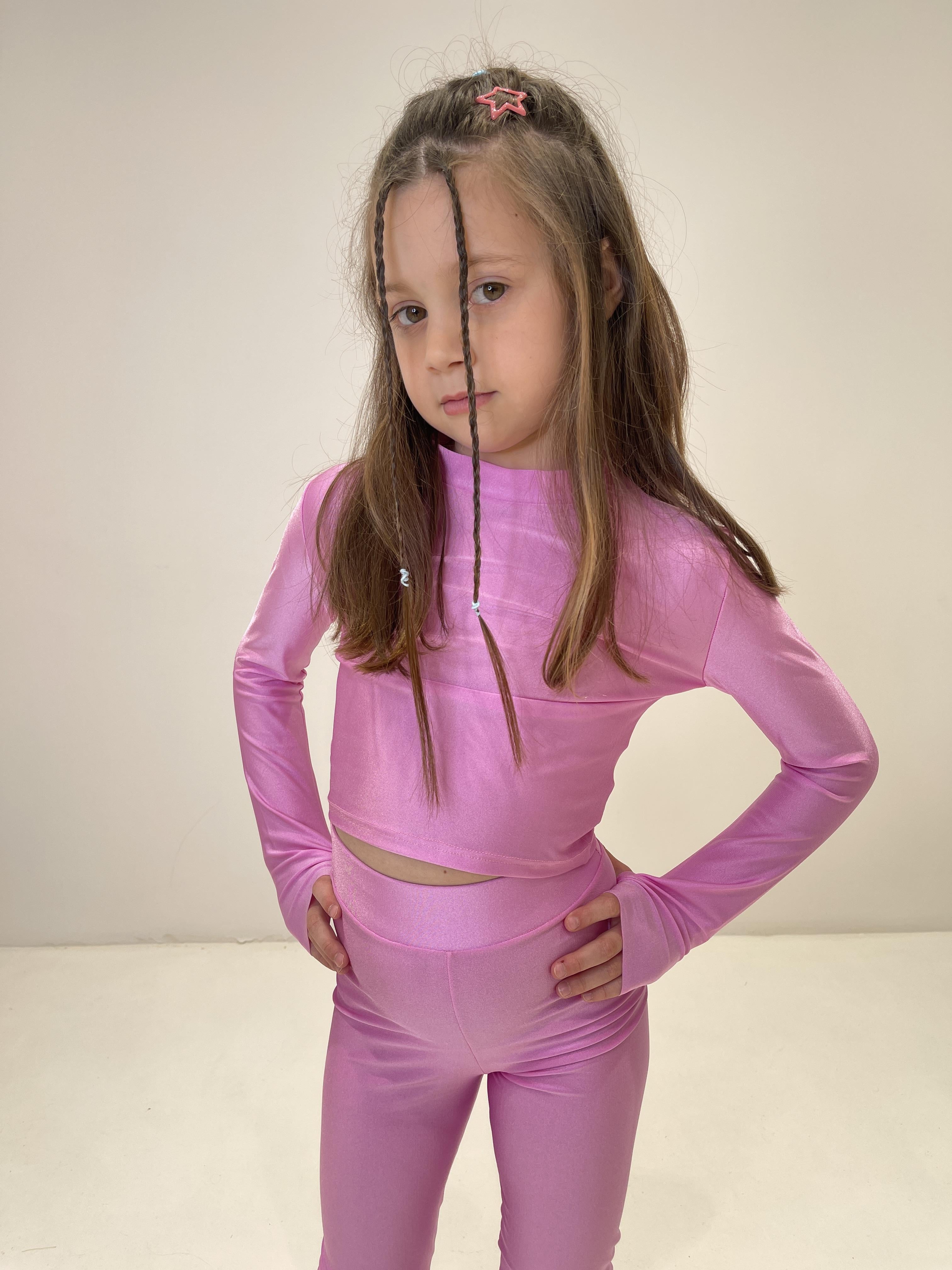 Island Coco t-shirt kids rosa manica a guanto