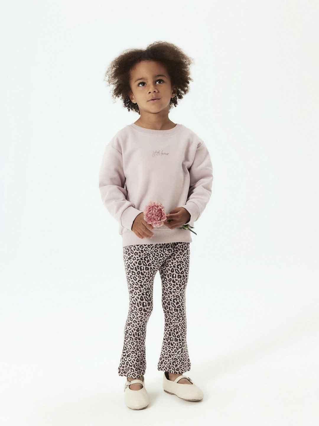 Name It felpa kids rosa con stampa glitterata