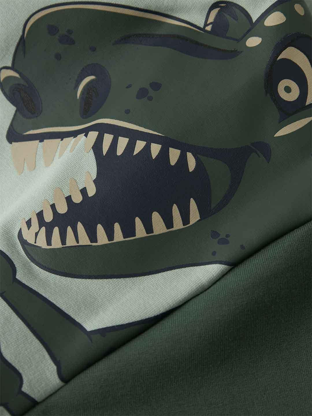 Name It felpa kids verde con dinosauro