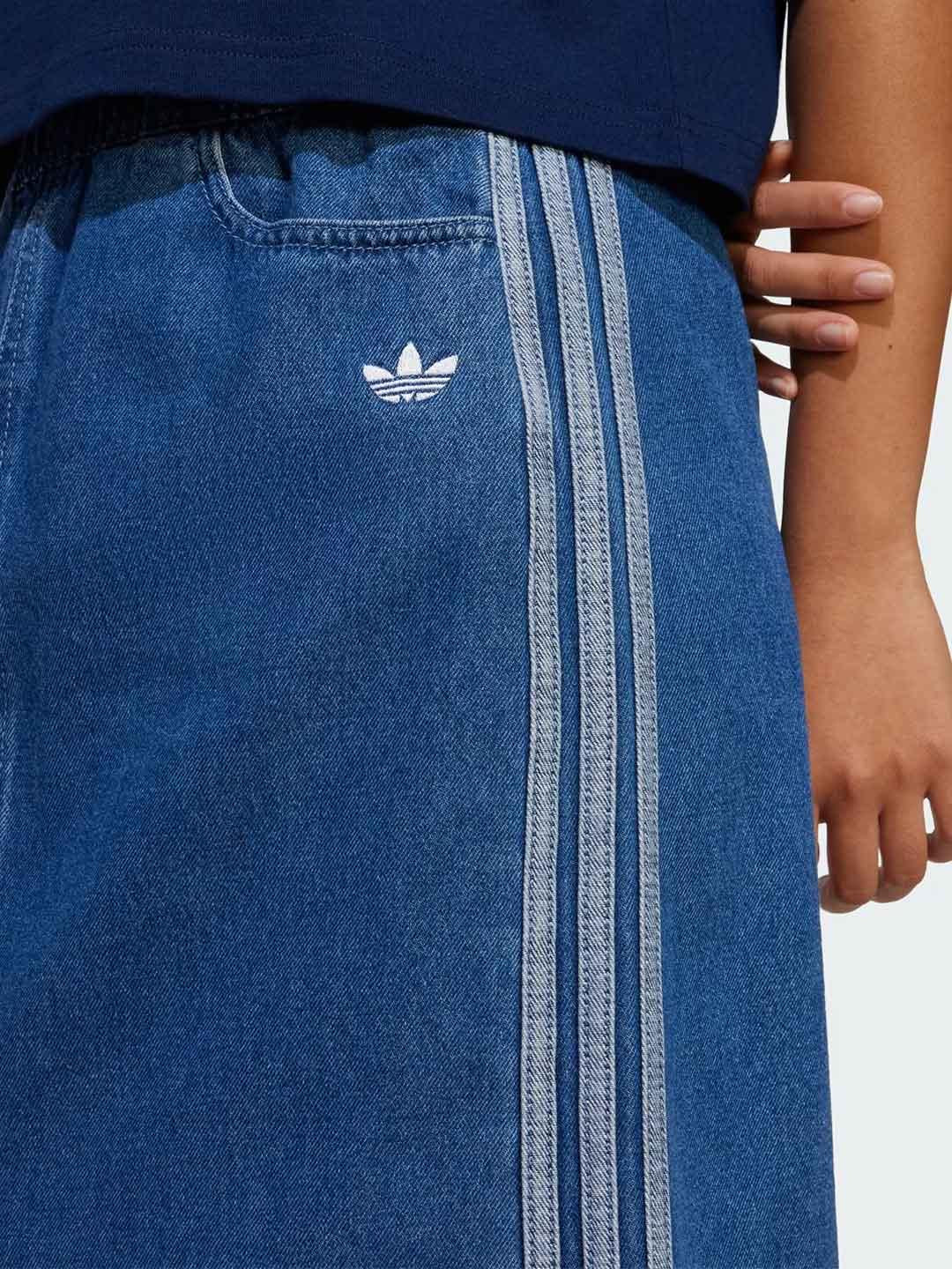 Adidas gonna kids in jeans lunga con spacco