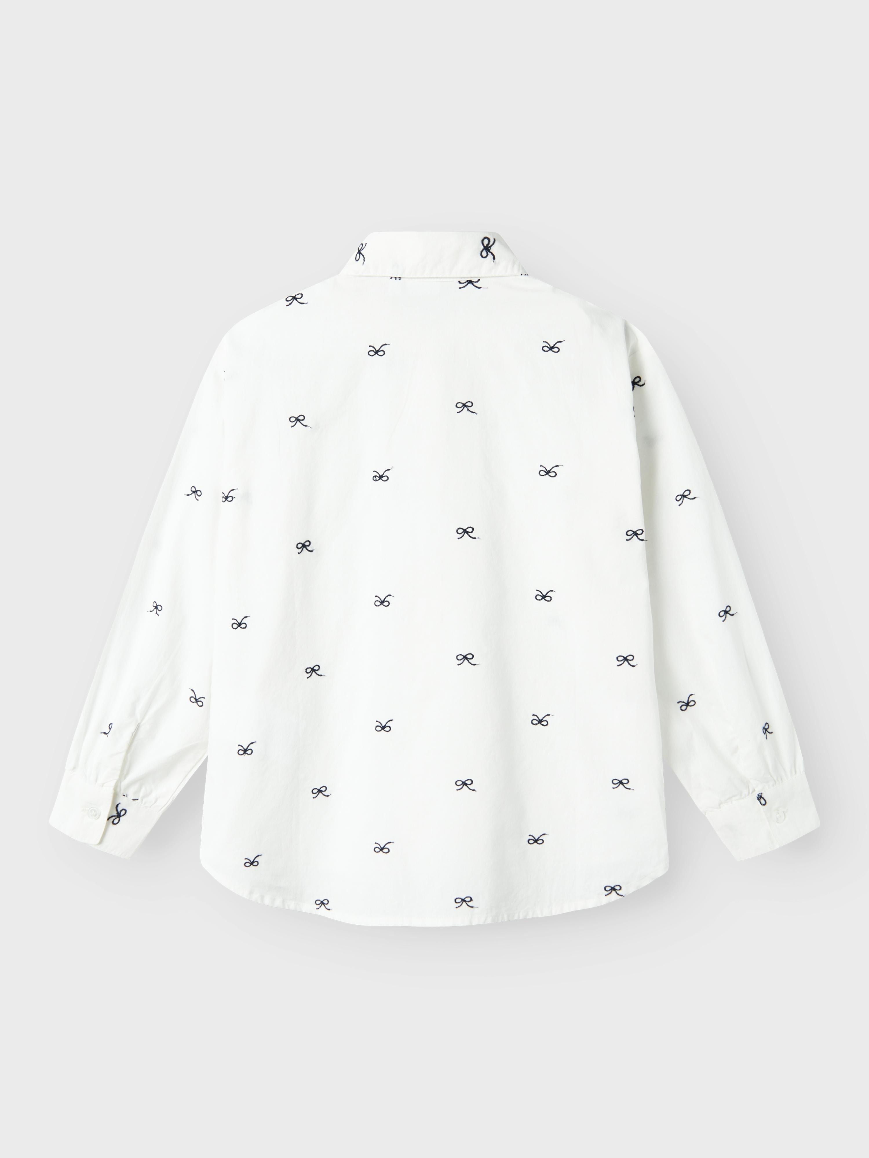 Name It camicia kids bianco con fiocchi