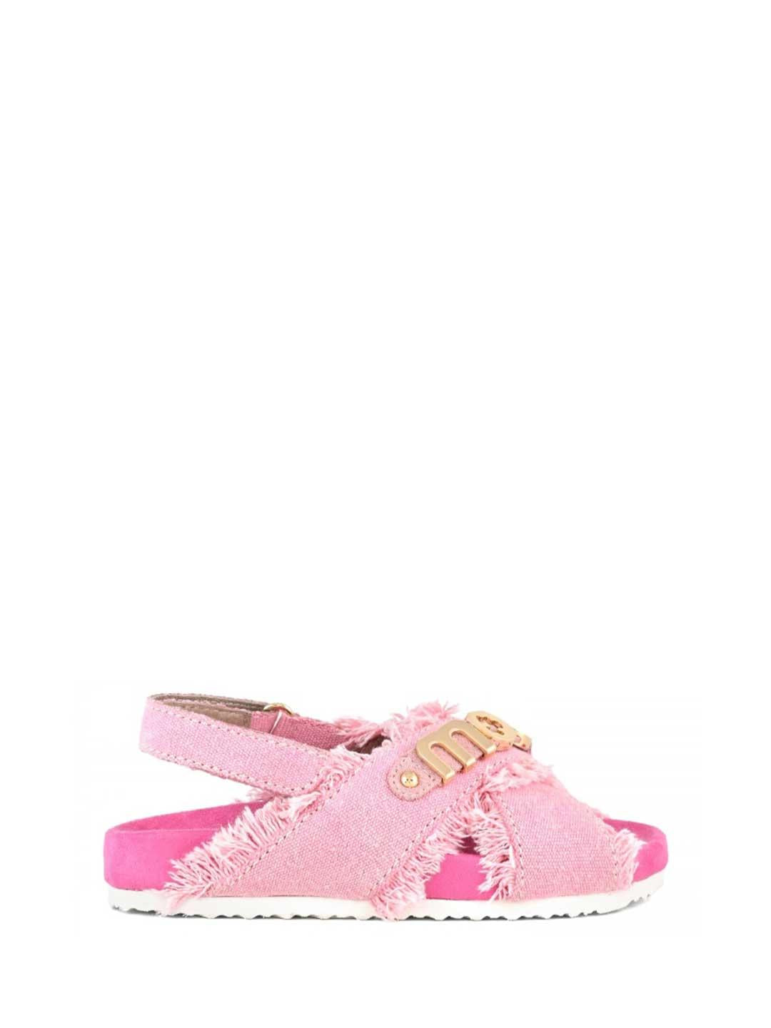 Mou Bio sandali kids rosa in jeans