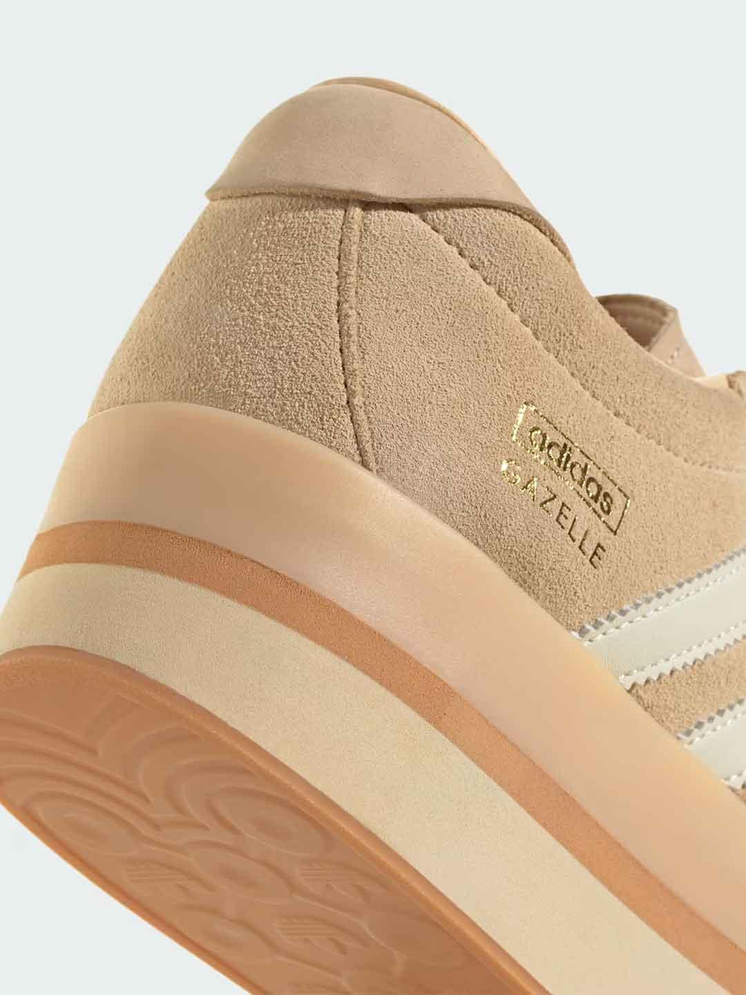Adidas Gazelle Stack sneakers beige con platform