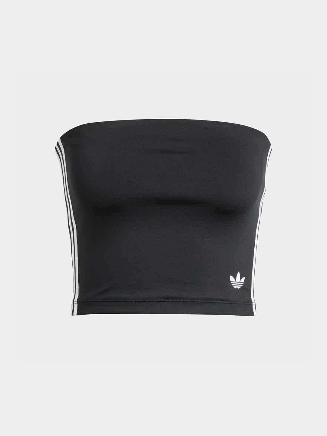 Adidas top nero a fascia