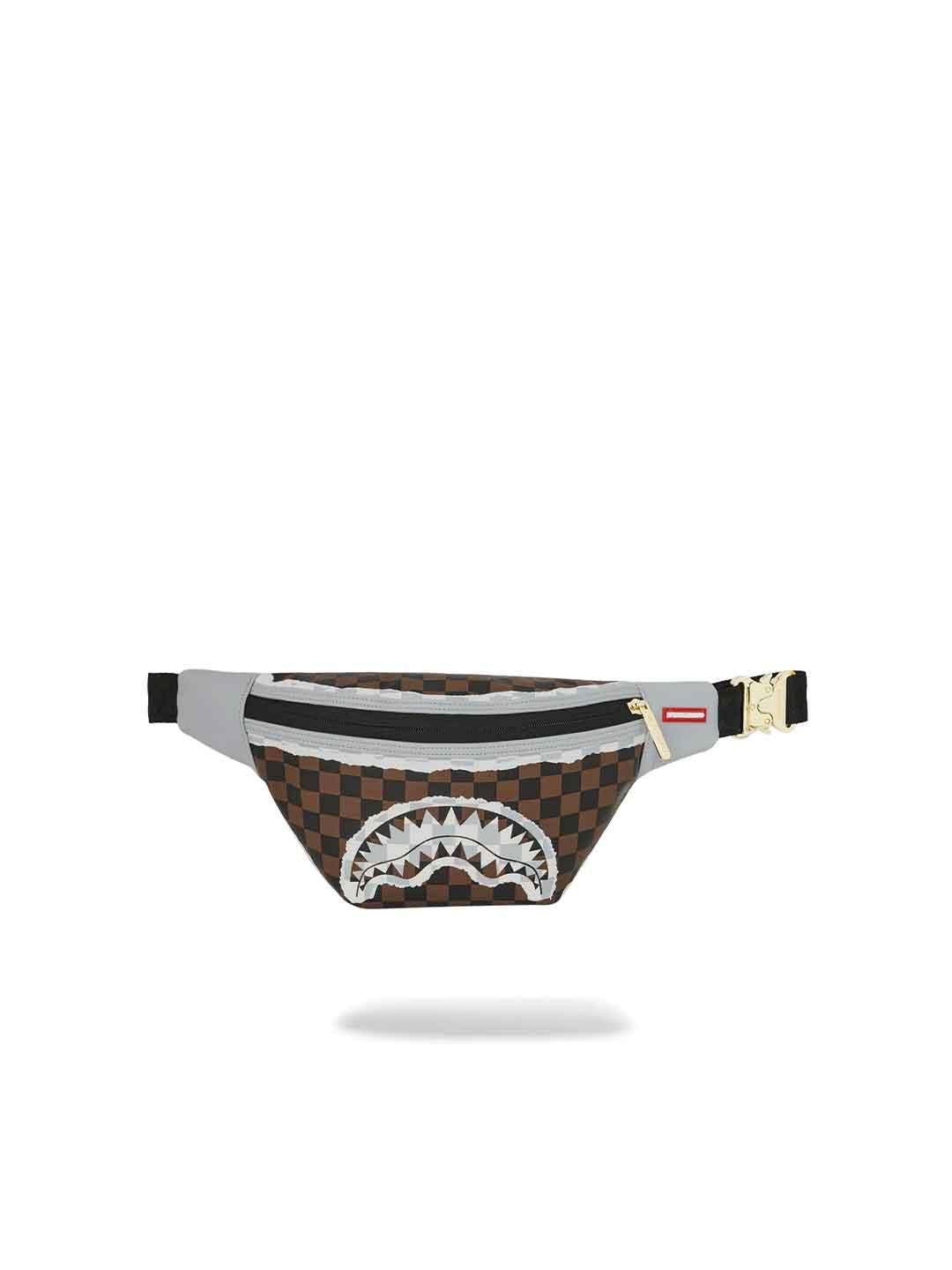 Sprayground Cream and Brown marsupio marrone
