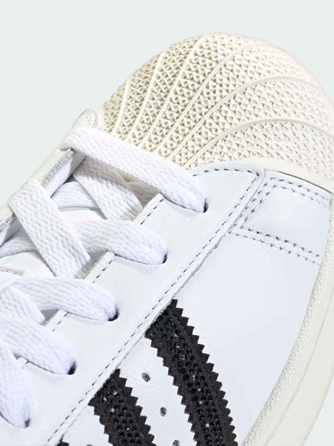 Adidas Super Star II sneakers bianco con strass