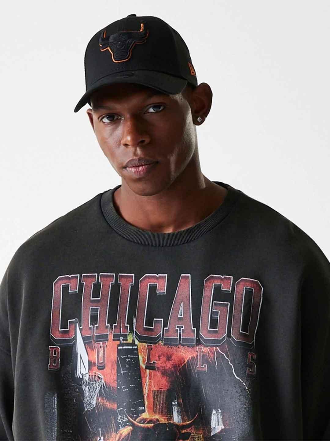 New Era felpa grigio Chicago Bulls