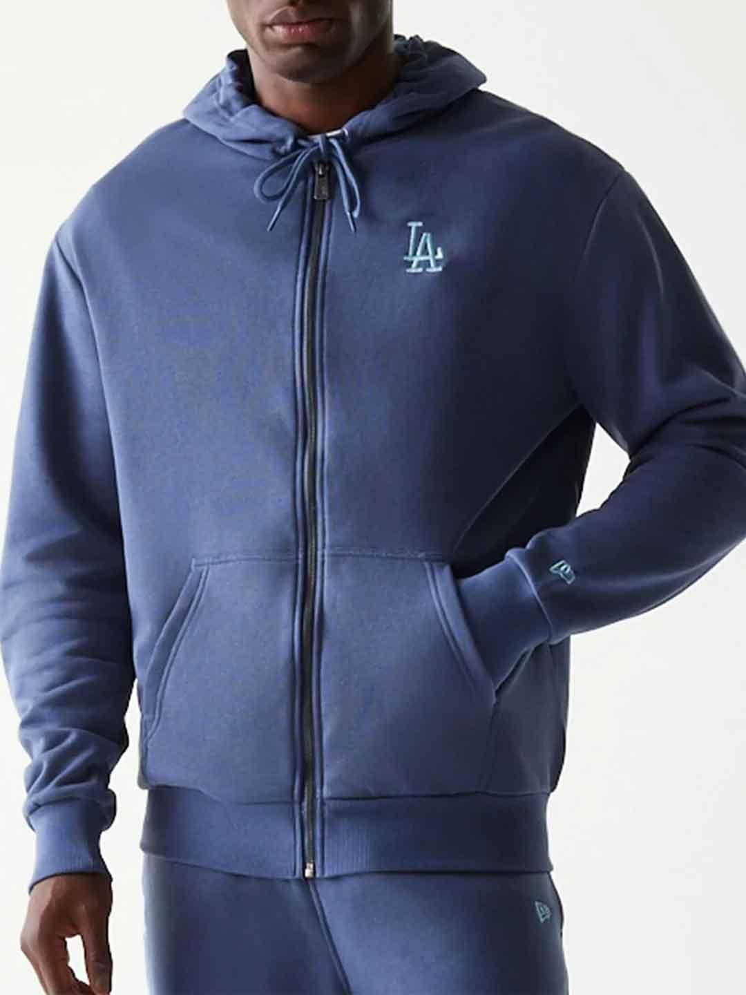 New Era felpa blu LA con zip