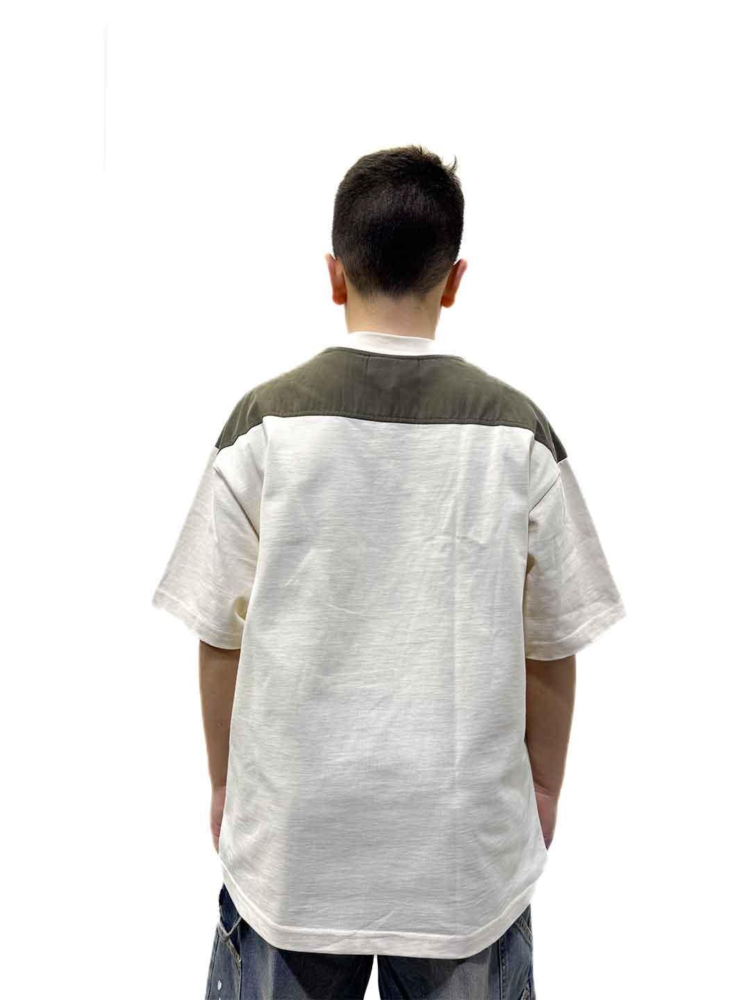 Yes London t-shirt kids panna con patch logato