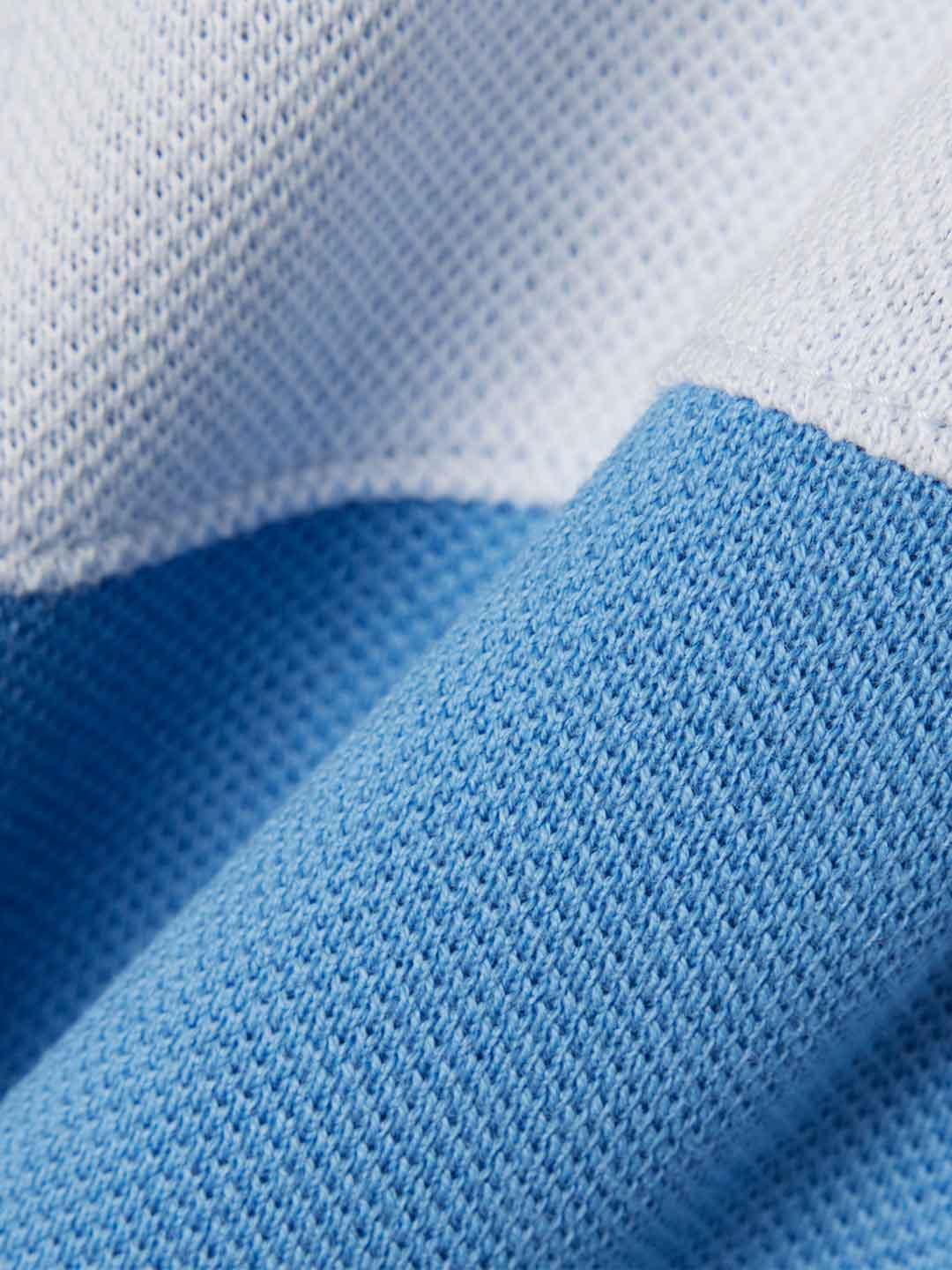Lacoste t-shirt kids azzurro con banda celeste
