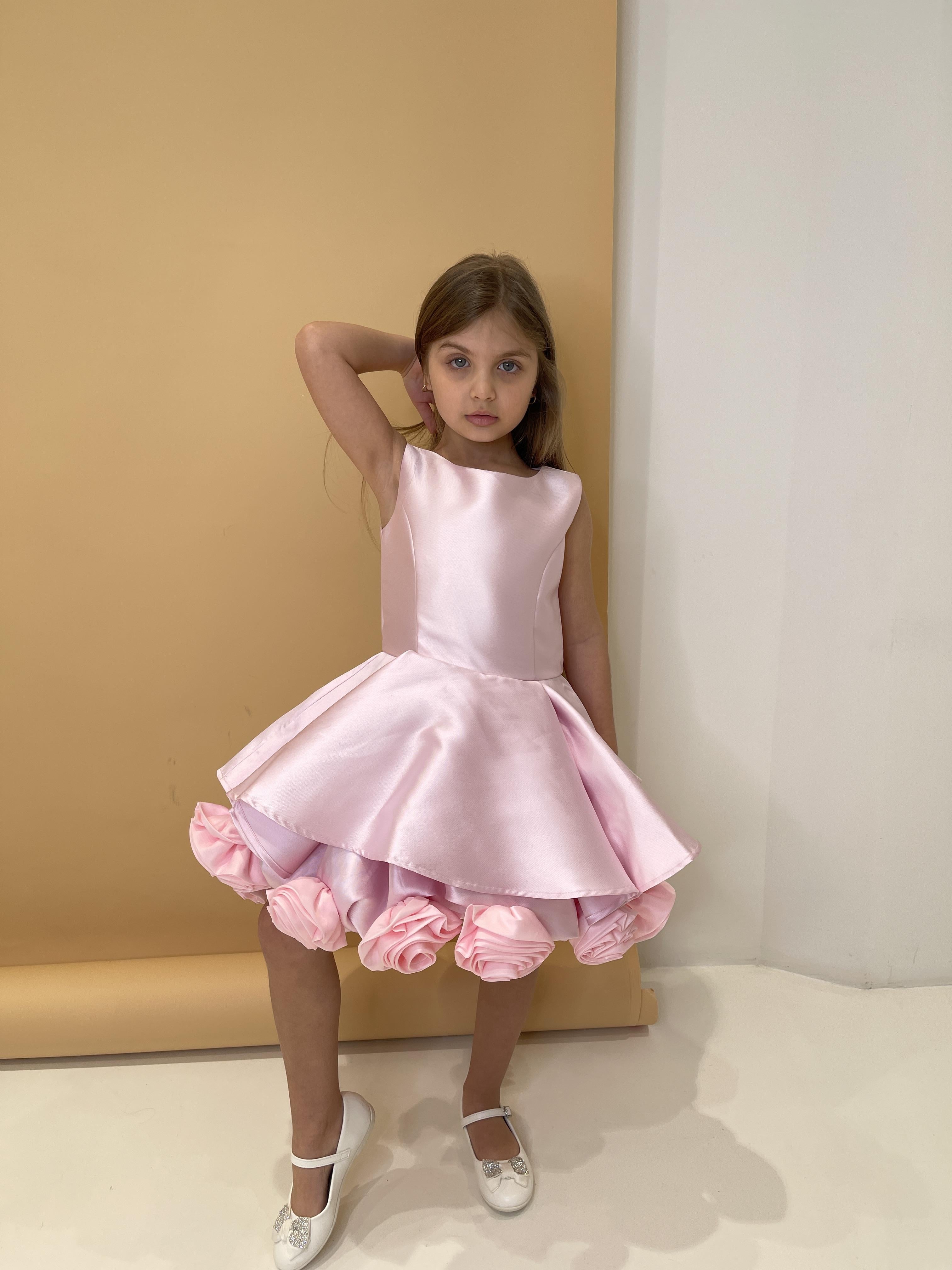 Fun & Fun abito kids rosa con rose