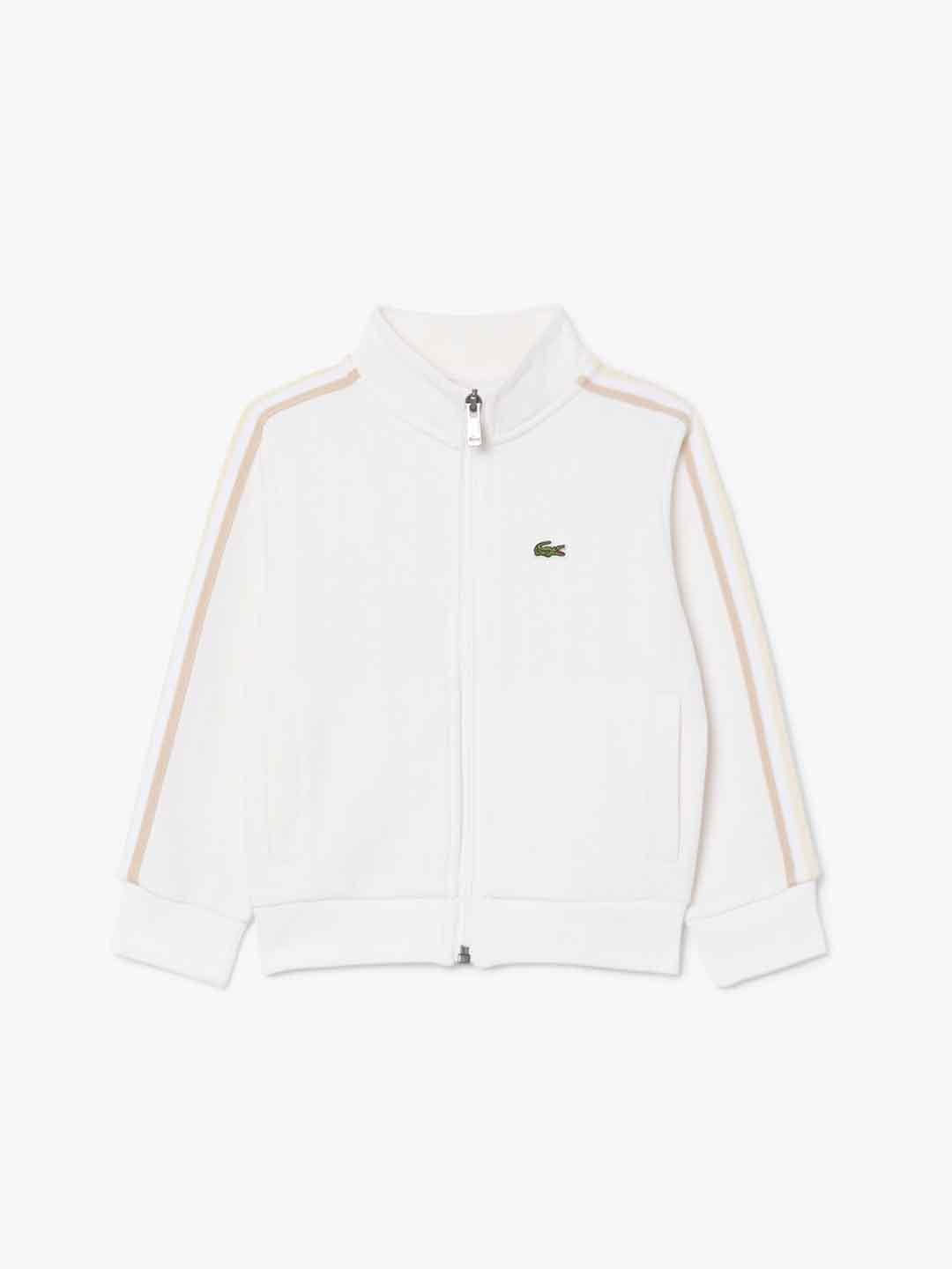 Lacoste felpa kids panna con zip