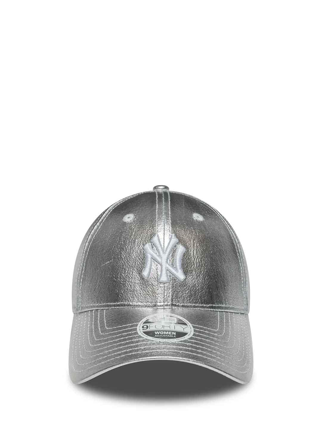 New Era 9Forty cappello argento con logo bianco