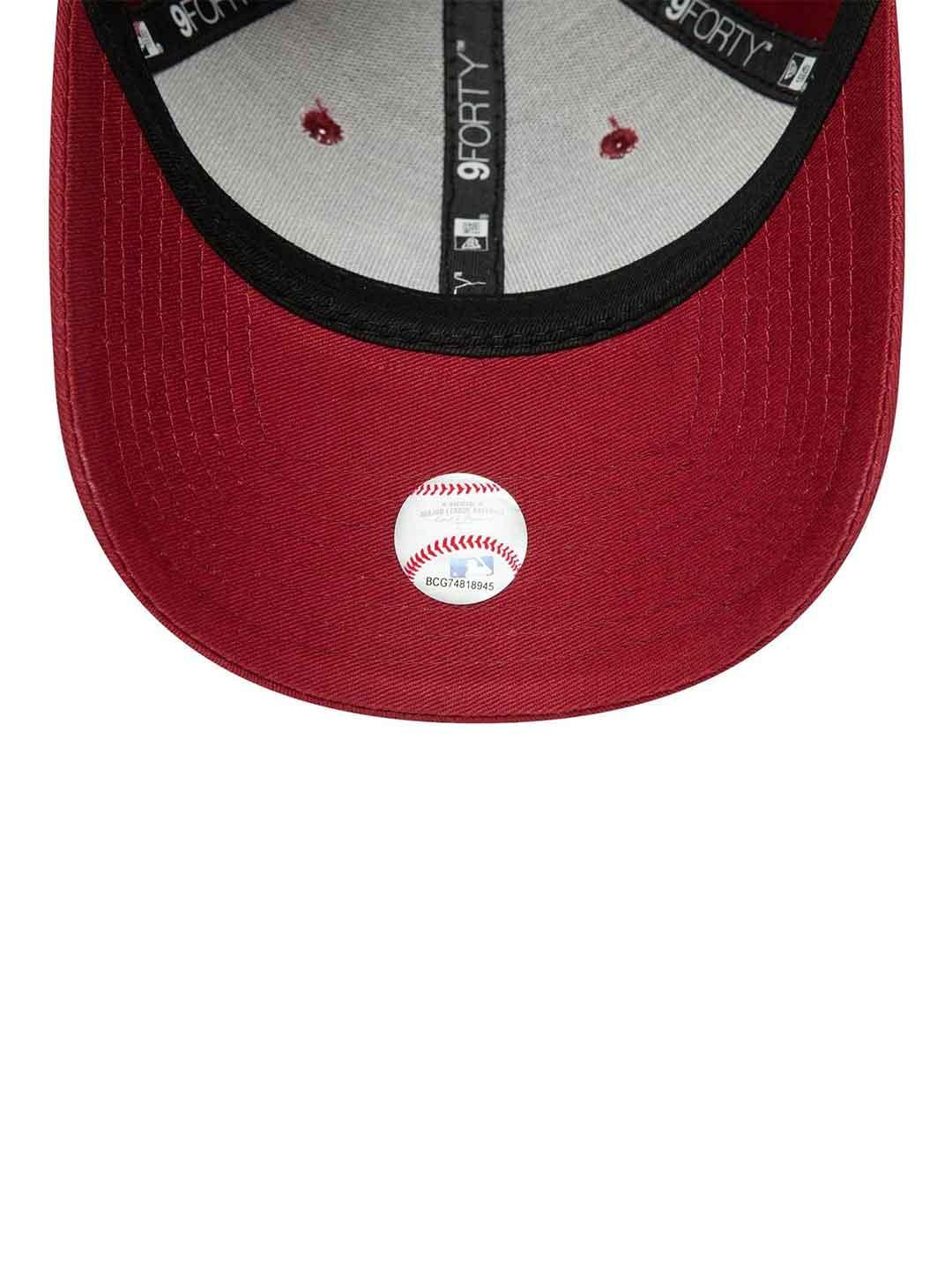 New Era 9Forty cappello bordeaux con logo bianco