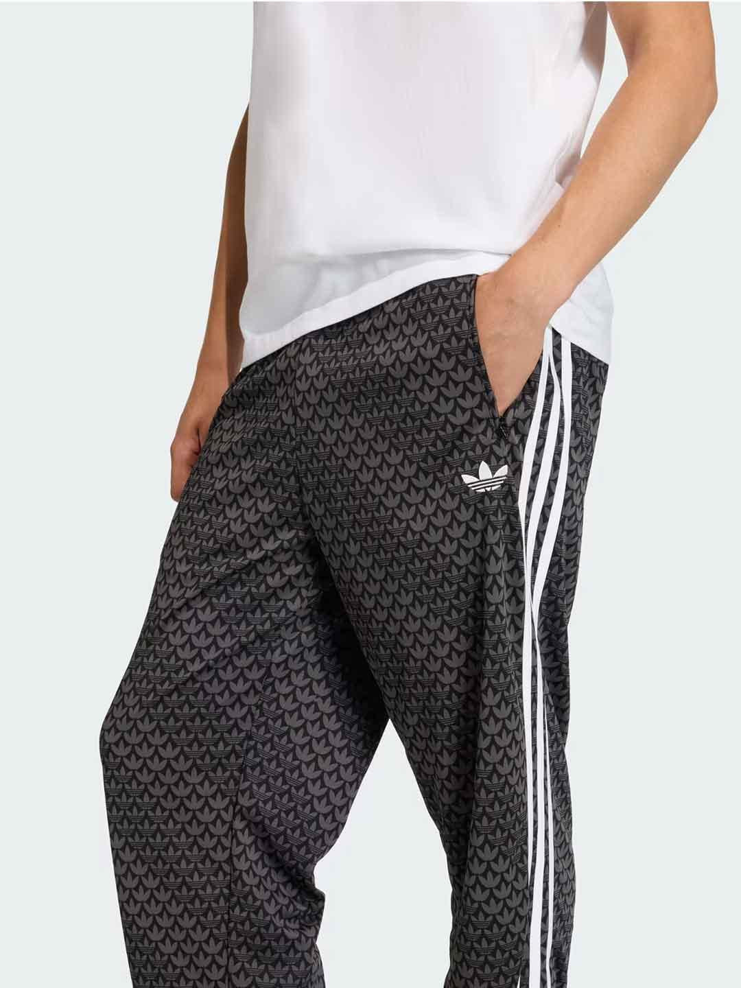 Adidas Firebird pantalone nero multilogo