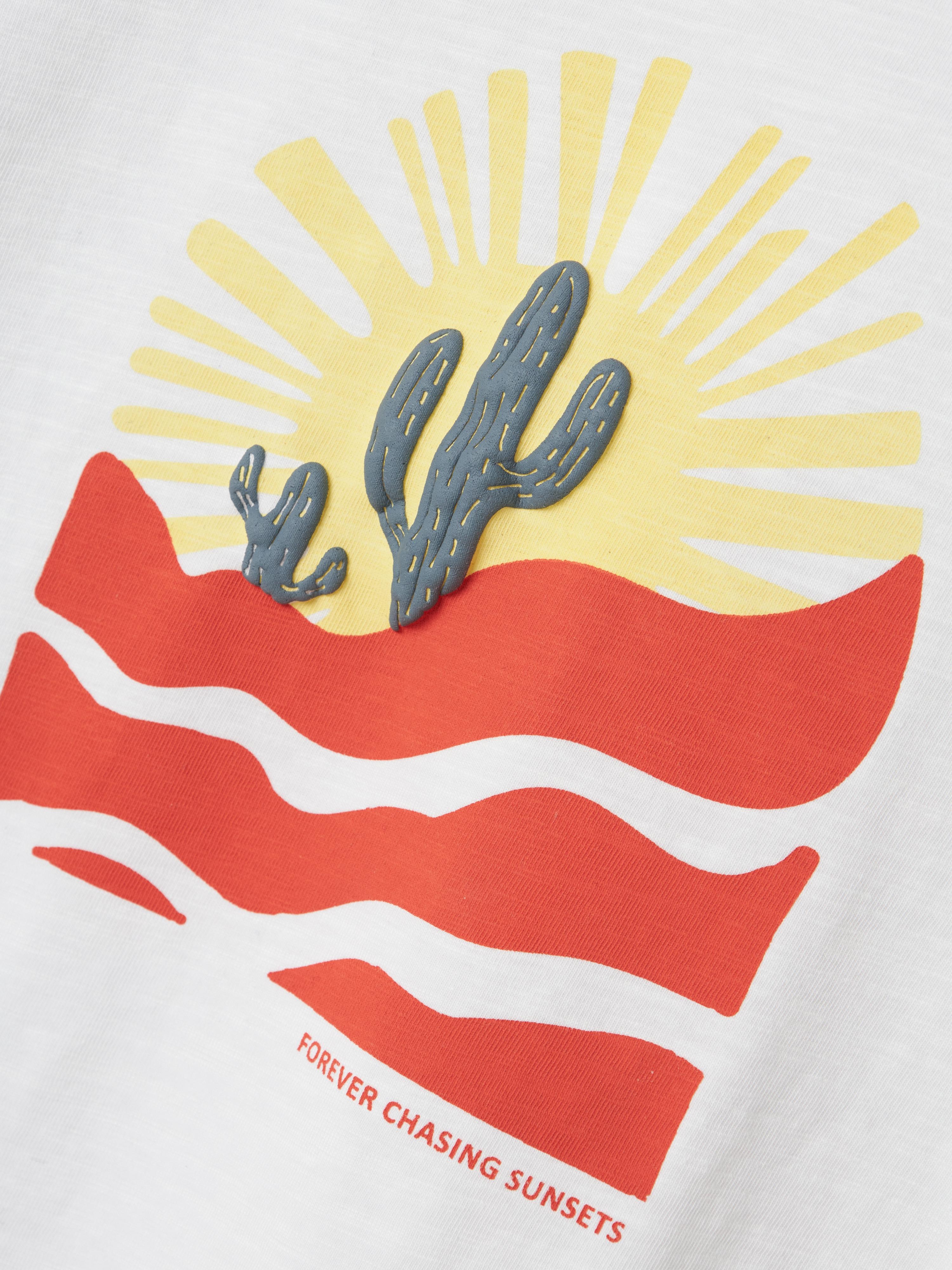 Name It t-shirt kids bianco con stampa cactus
