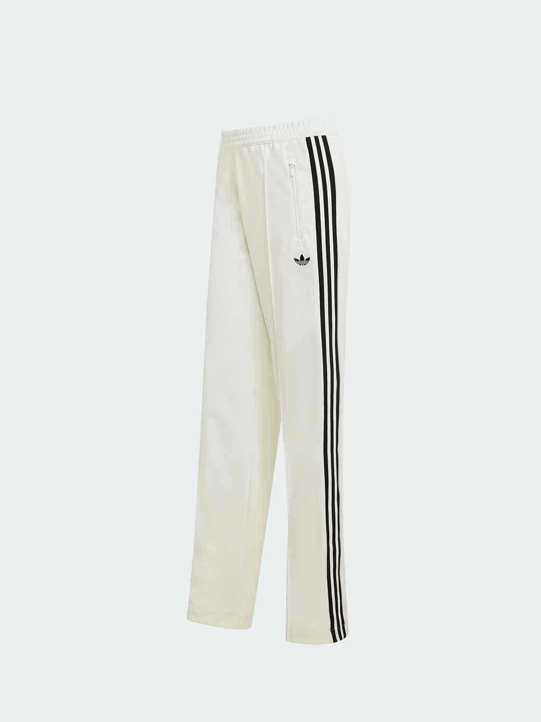 Adidas pantaloni bianco con bande nero