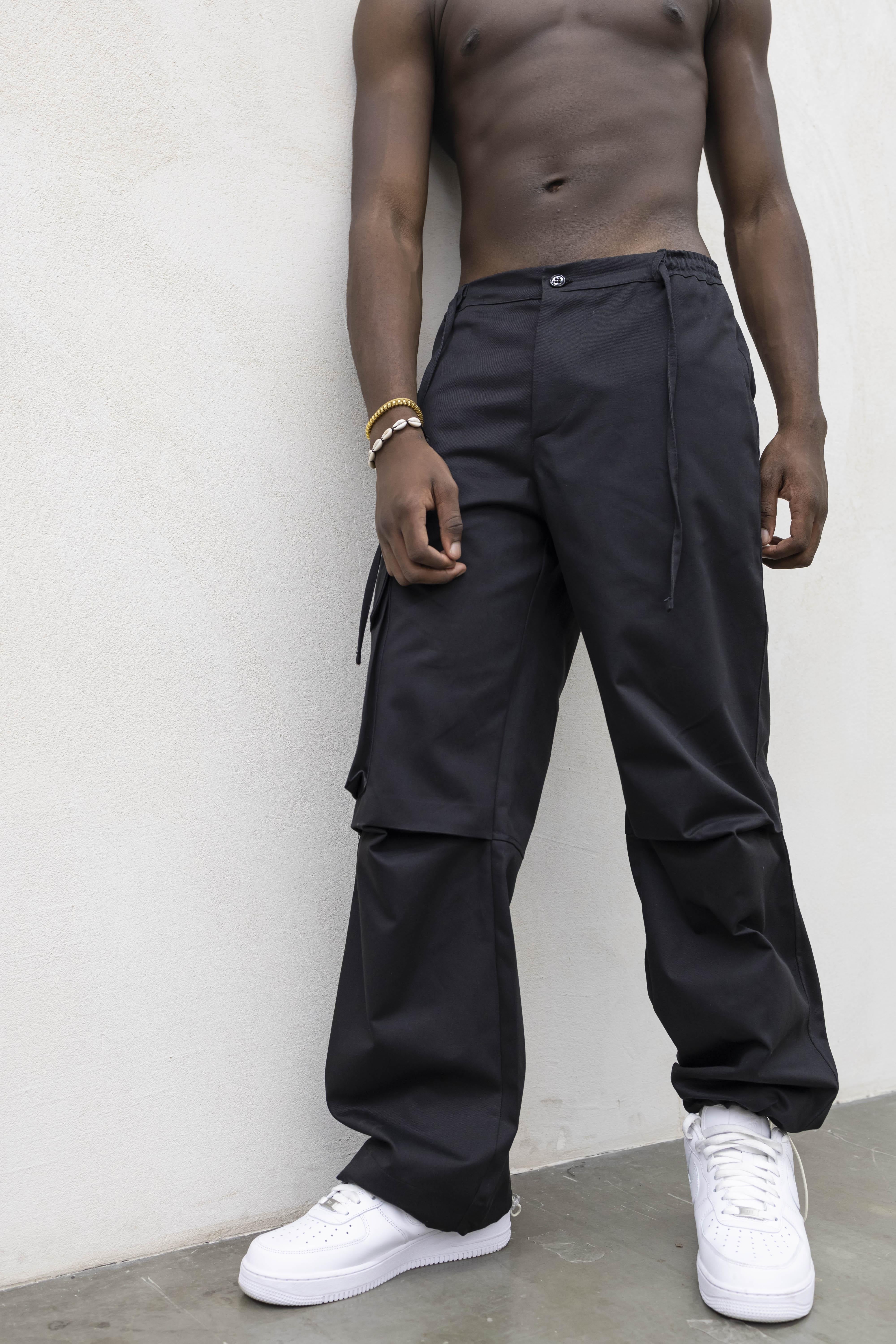 Present Day pantalone nero cargo