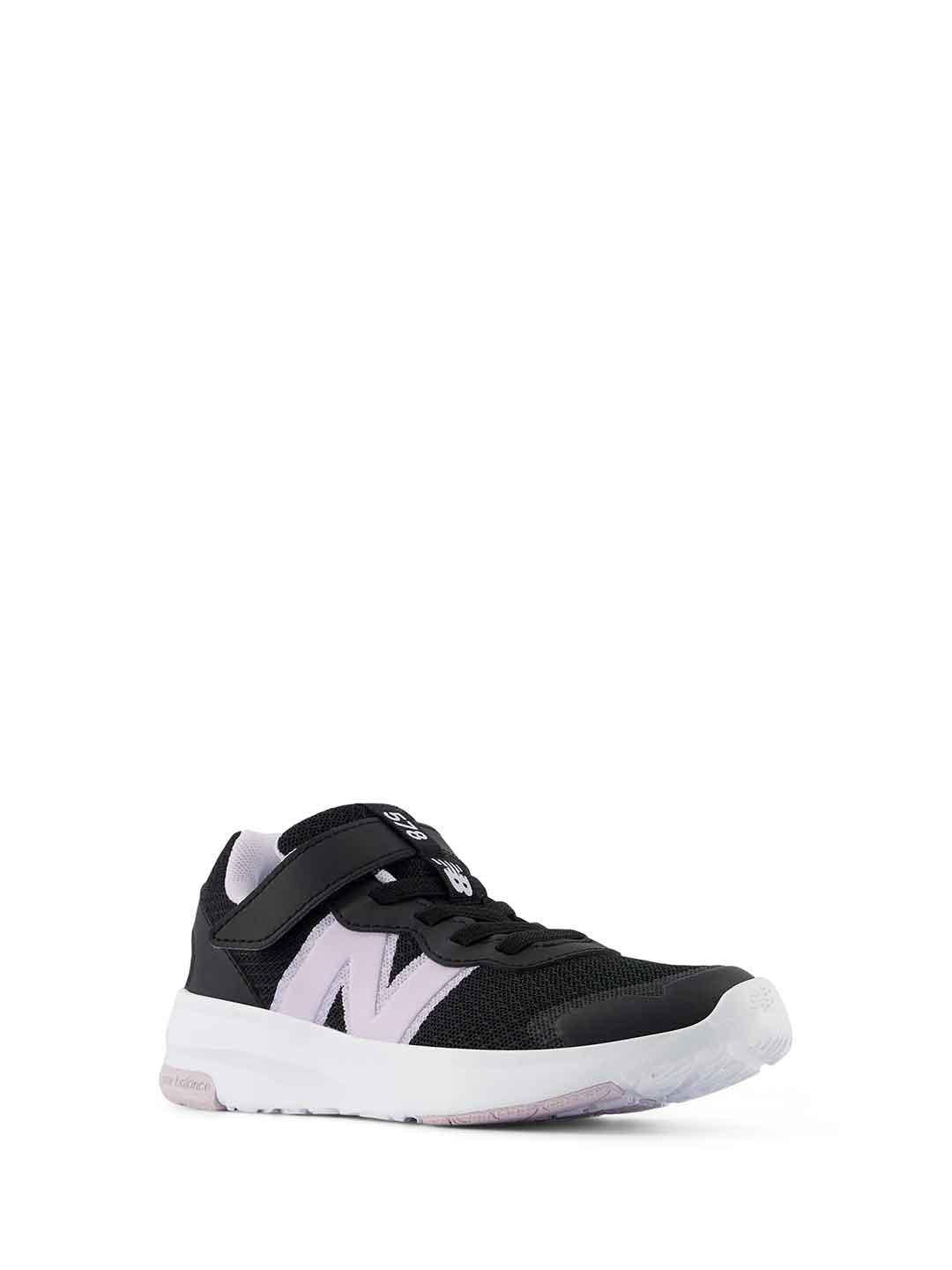 New Balance 578 sneakers kids nero con logo rosa