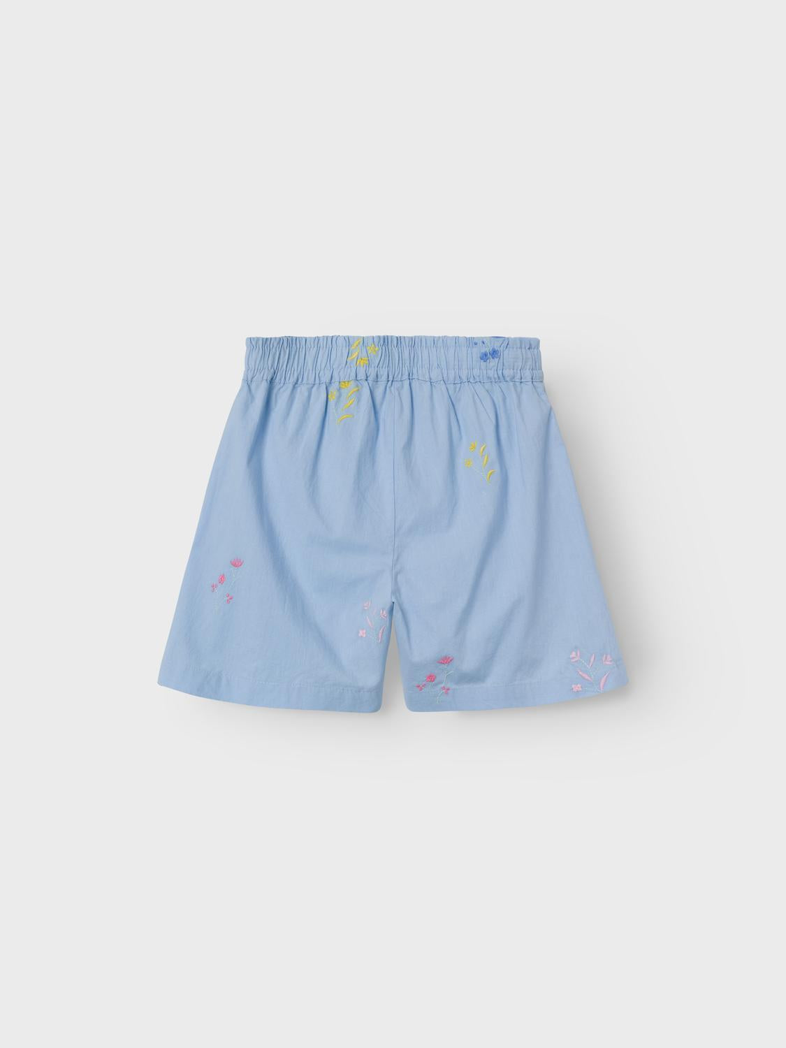 Name It shorts kids celeste con ricamo fiori