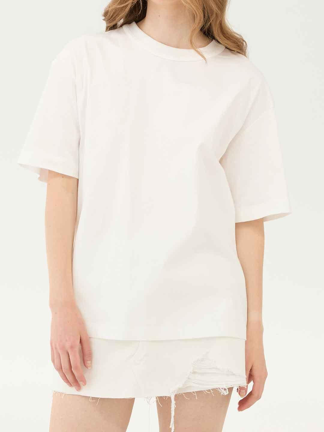 Eleh t-shirt bianco con fiocco sul retro