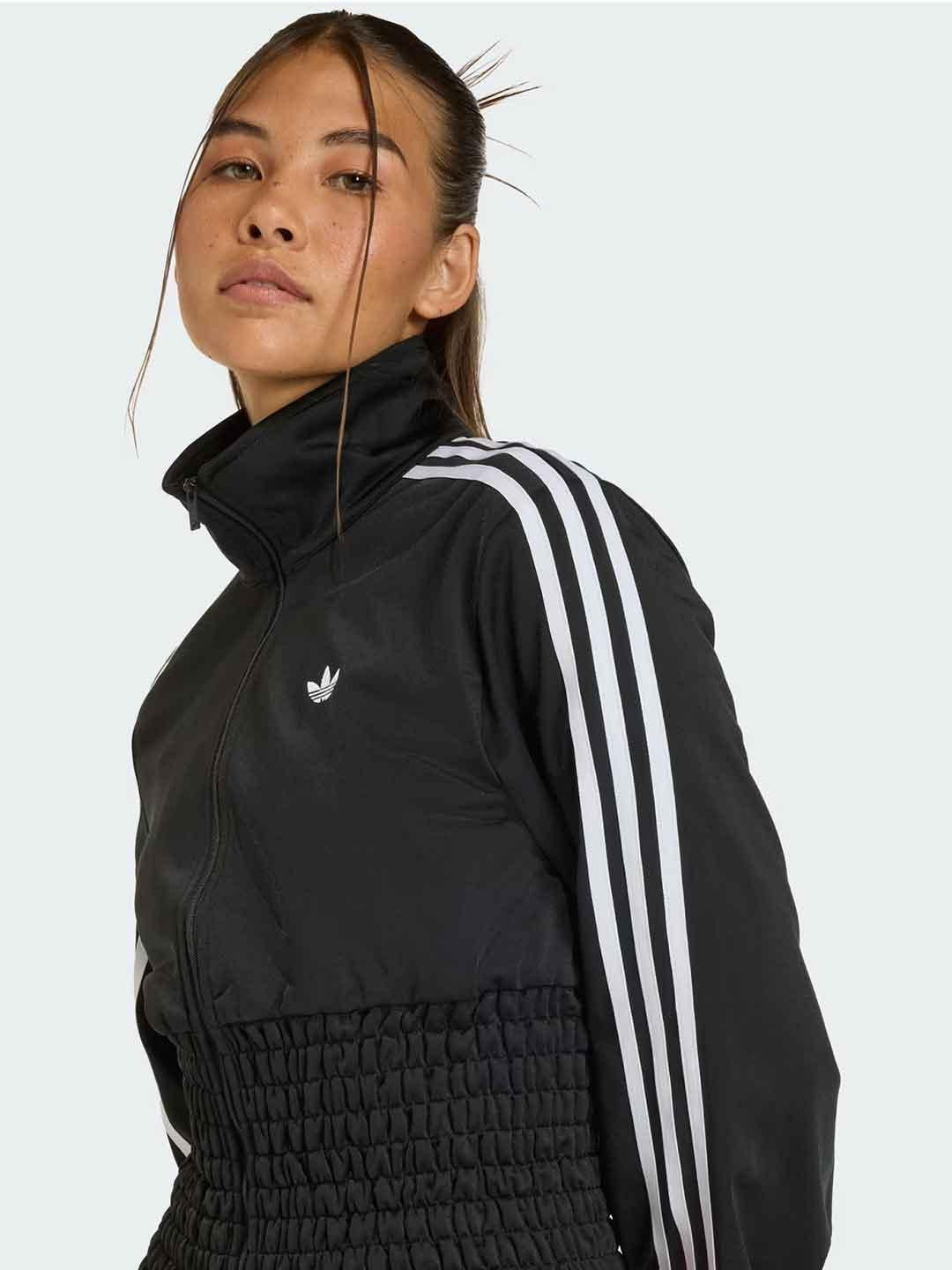 Adidas felpa nero con fascia elasticizzata
