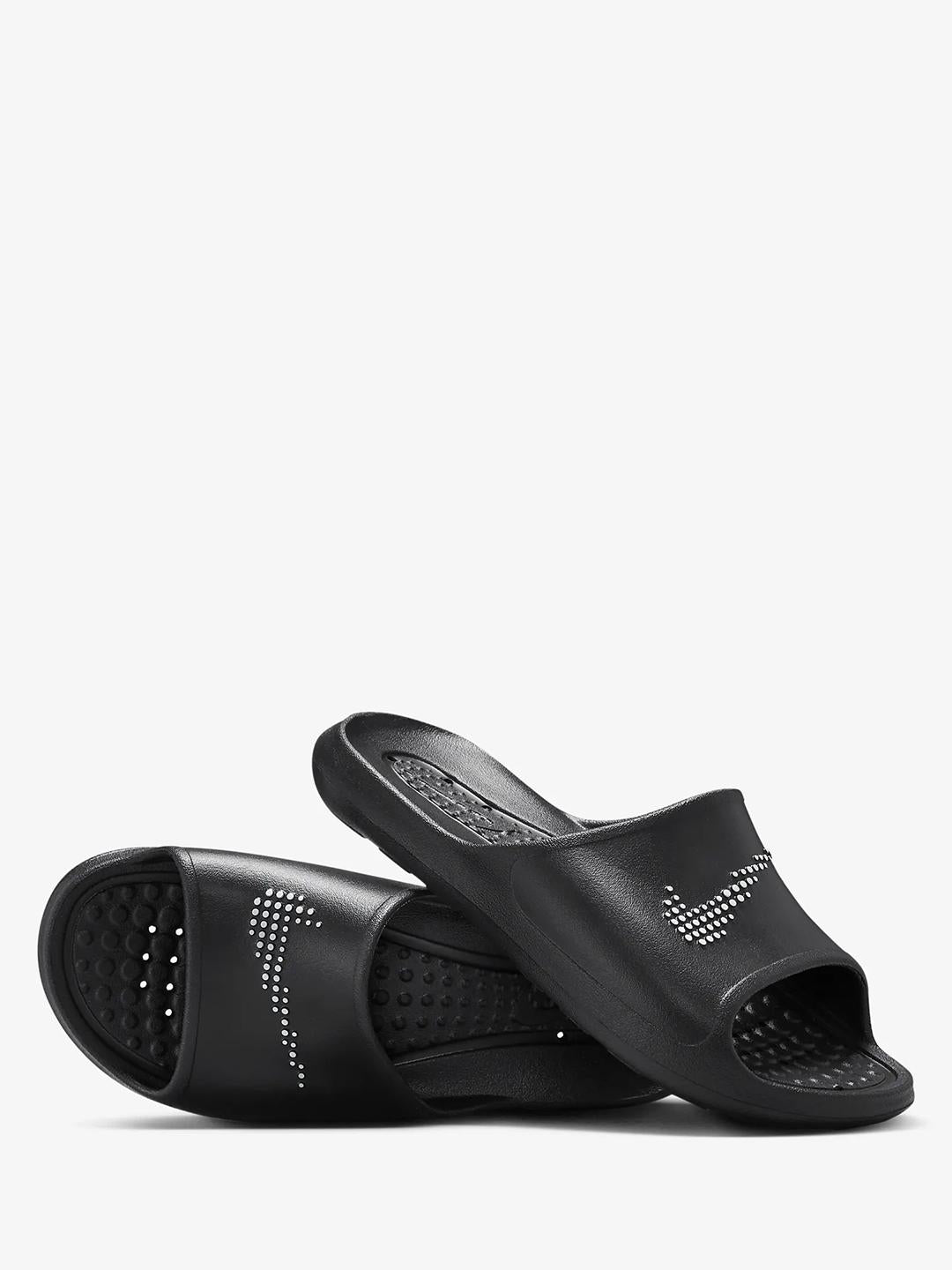 Nike Victori One ciabatta nero con logo bianco